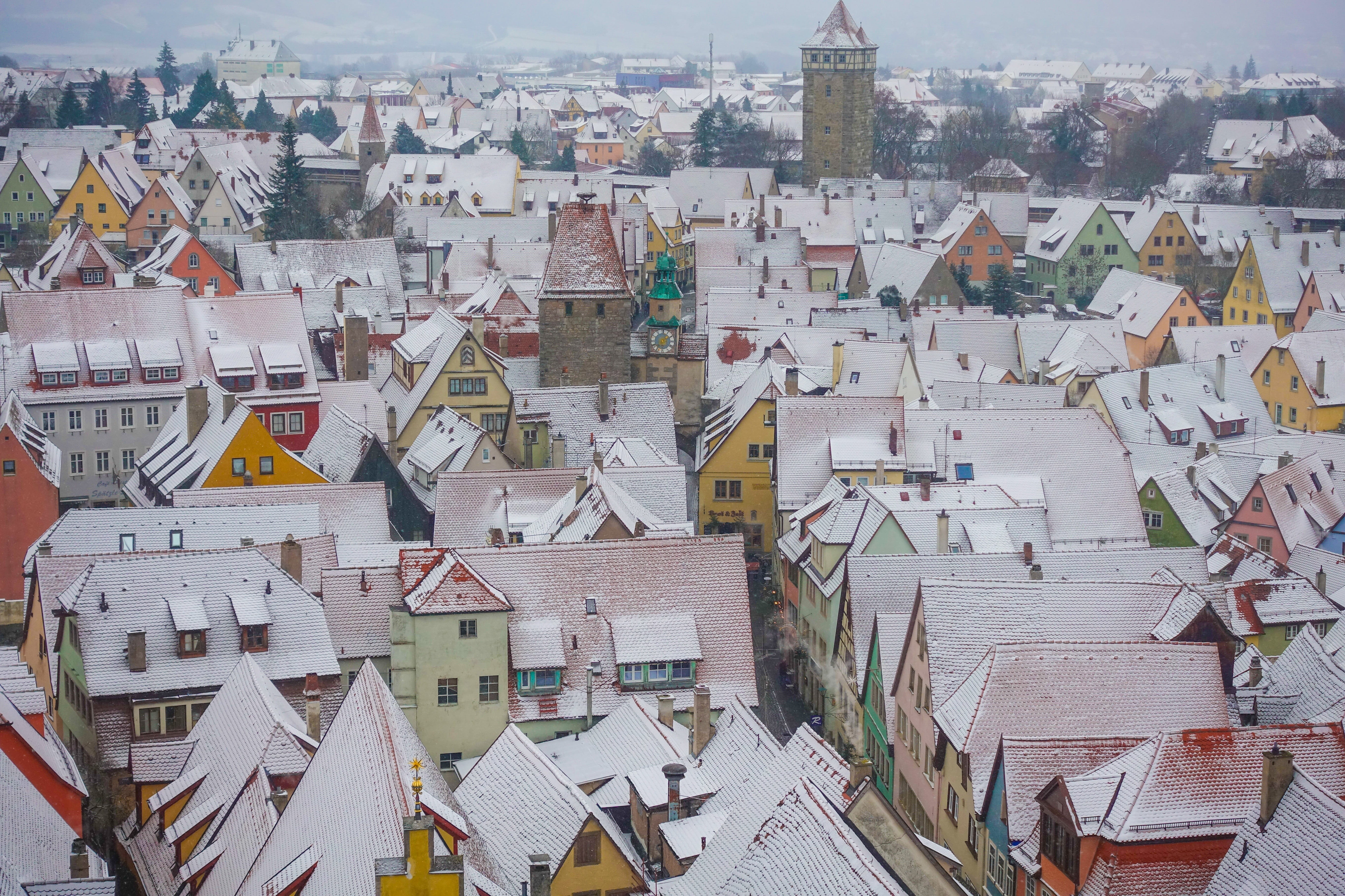 town, building, middle ages, historic center, rothenburg, house, townscape, roof, architecture, built structure, crowded, truss, community, tauber, cityscape, HD Wallpaper