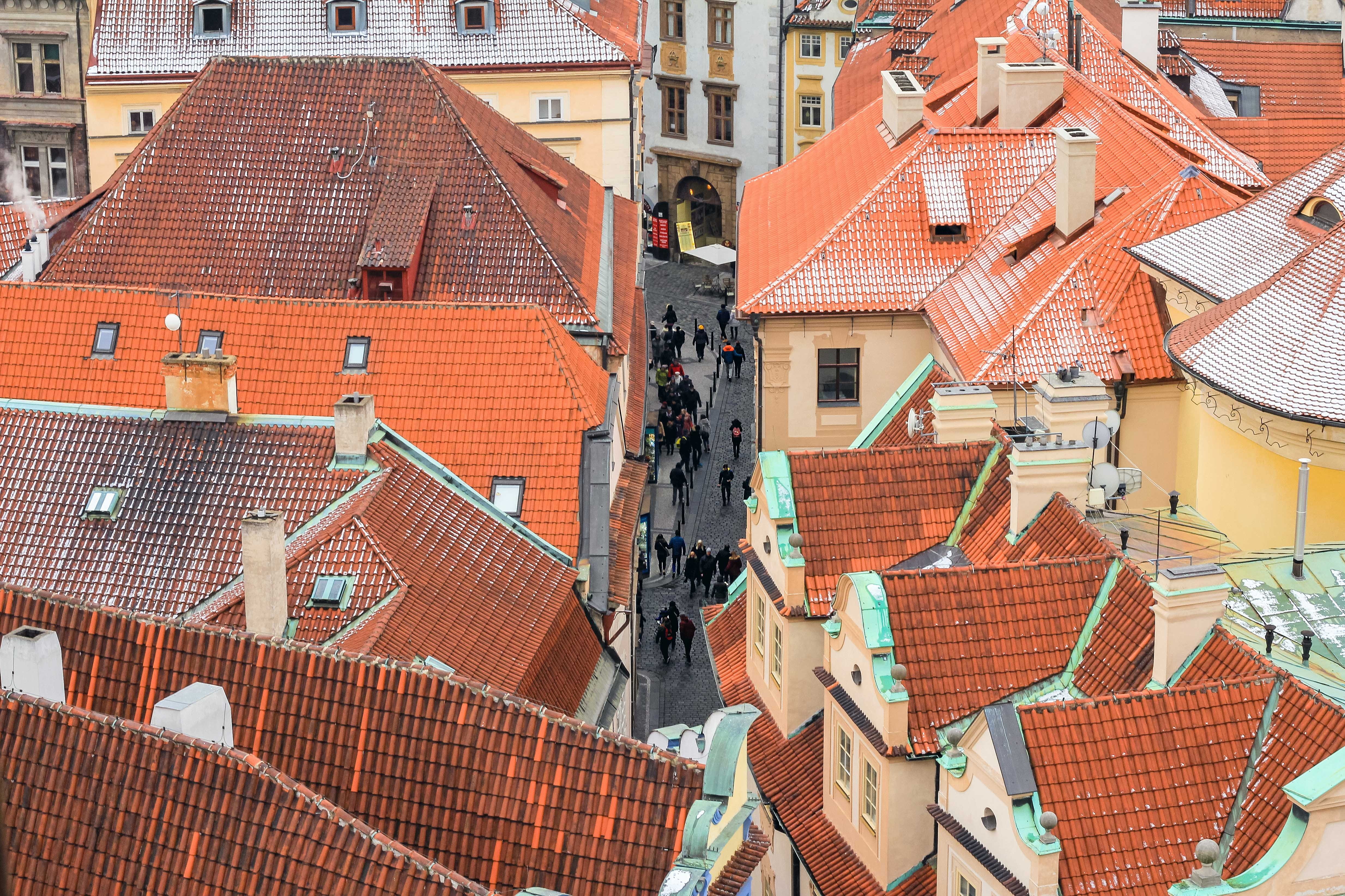 facade, architecture, old building, high, rustic, brick, city, panoramic, facade old, outside, old, high angle view, brown, day, 4K, input, family, view, HD Wallpaper