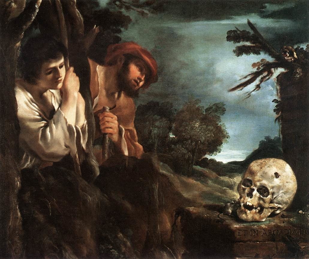 Et in Arcadia ego, Artistic, Painting, 480P, Alone, HD Wallpaper
