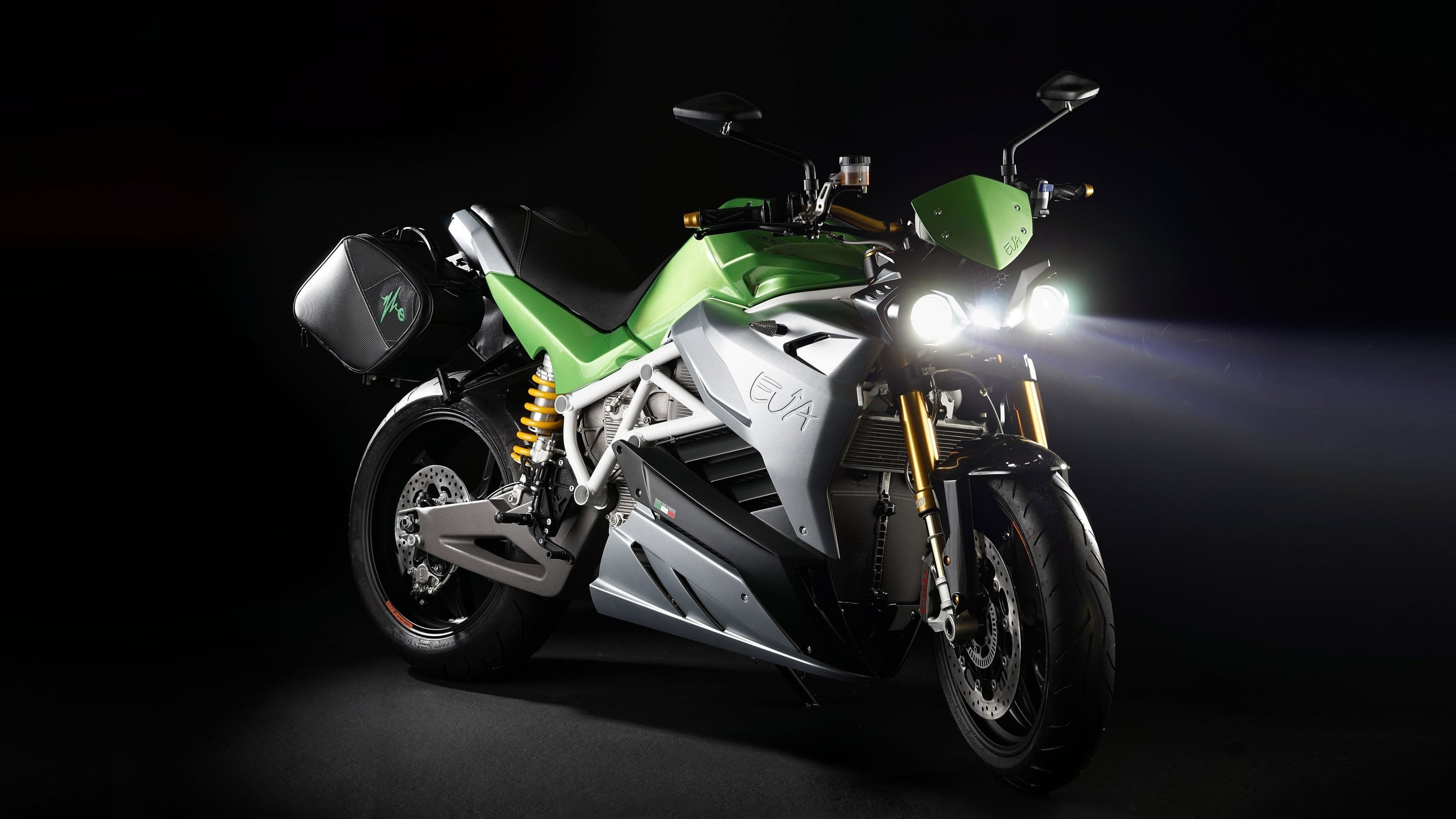 green, 4K, electric bikes, electric street fighter, electric, best motorcycle, Energica Ego, HD Wallpaper