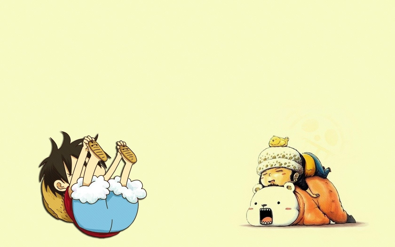 One Piece, 720P, Monkey D. Luffy, Bepo (One Piece), Trafalgar Law, illustration, Anime, luffy, HD Wallpaper
