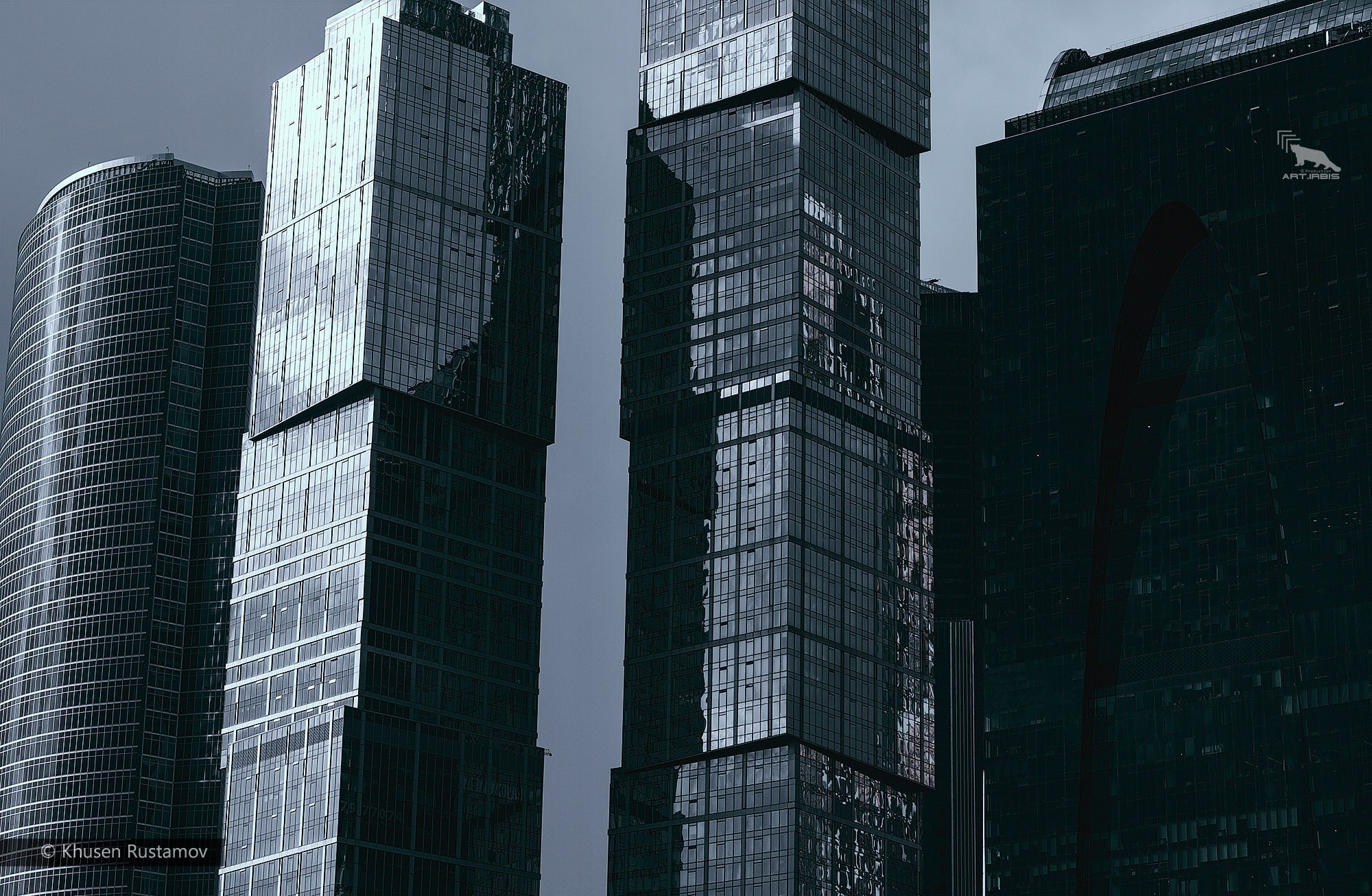 nature, khusen rustamov, glass - material, moscow city 2016, architecture, financial district, skyscraper, 1080P, low angle view, tower, moscow, Russia, HD Wallpaper