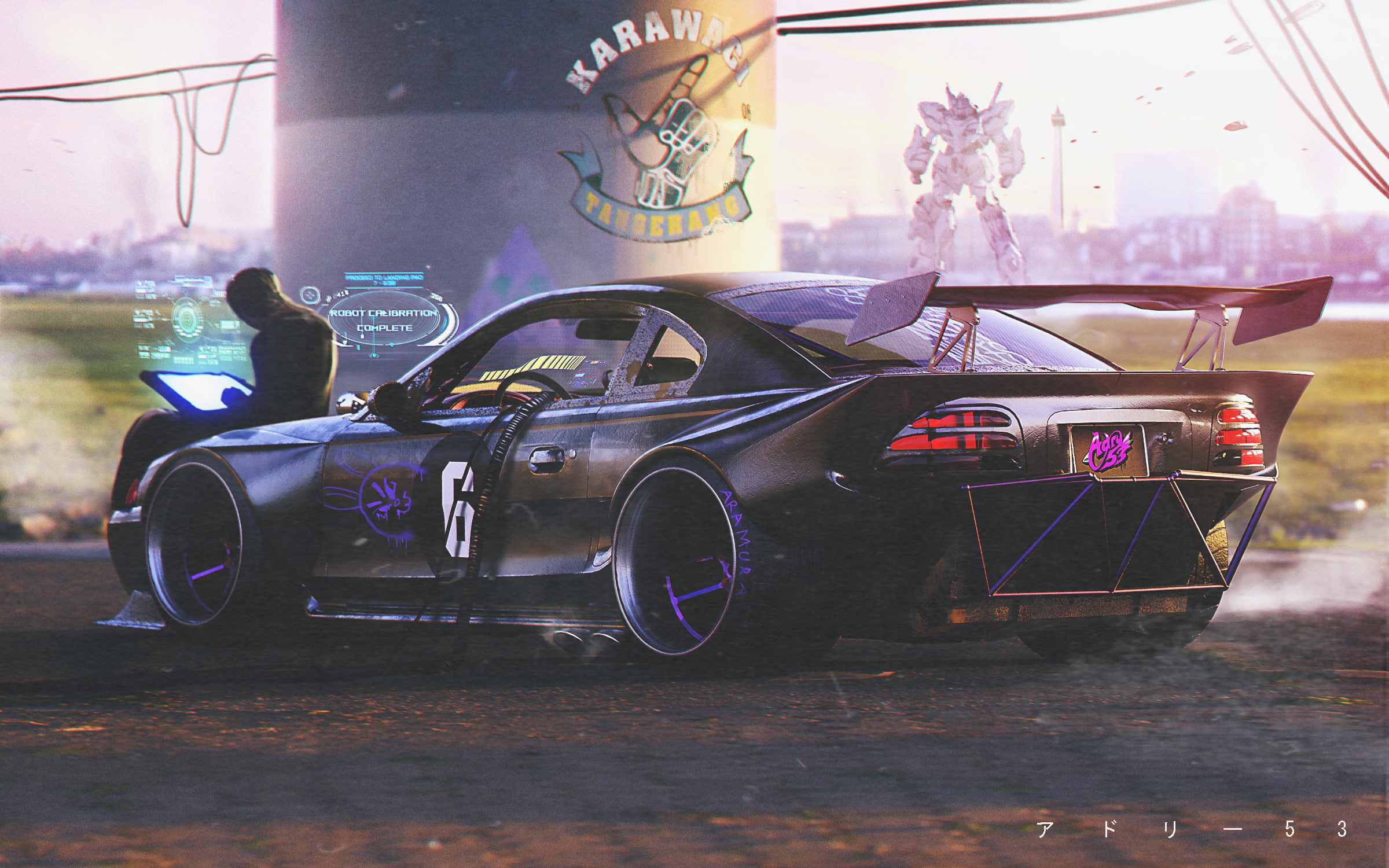 1080P, cyberpunk, deviantart, cars, digital art, artist, hacker, hd, artwork, HD Wallpaper