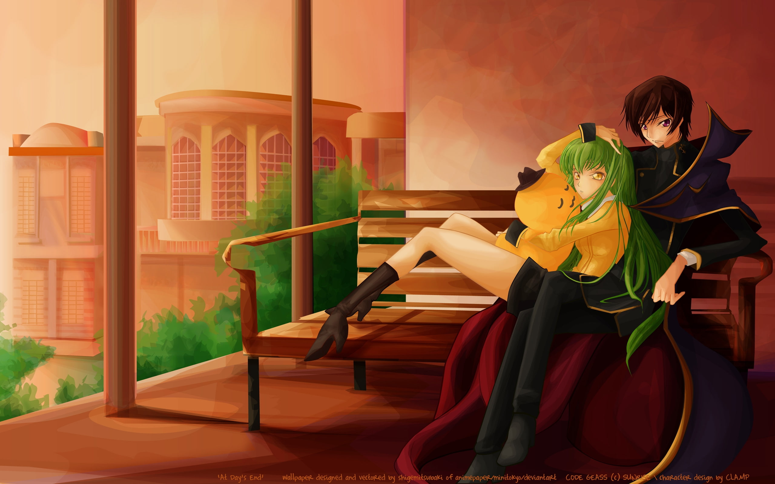 2K, art, anime, Code Geass, x, cc, lelouch, geass, Lamperouge Lelouch, lamperouge, hd, code, HD Wallpaper