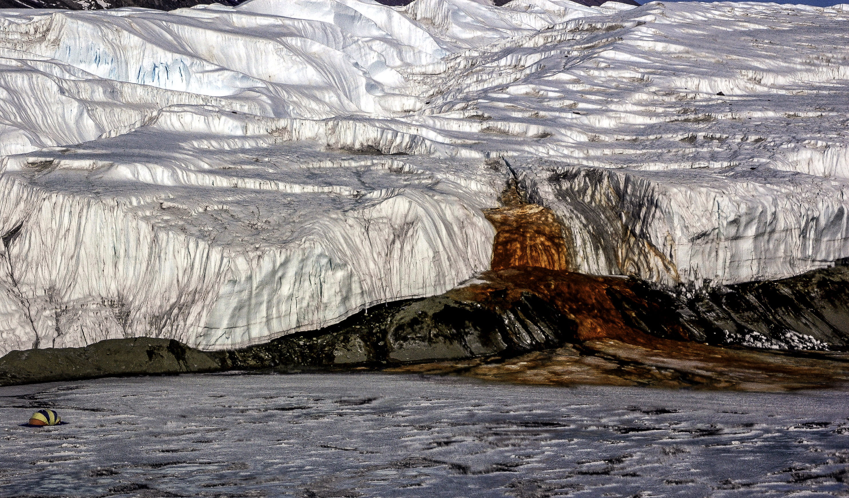 snow, outdoors, extreme weather, tranquility, landscape, Blood Falls, blood, environment, Antarctica, plant, day, winter, ice, mountain, public domain, HD Wallpaper