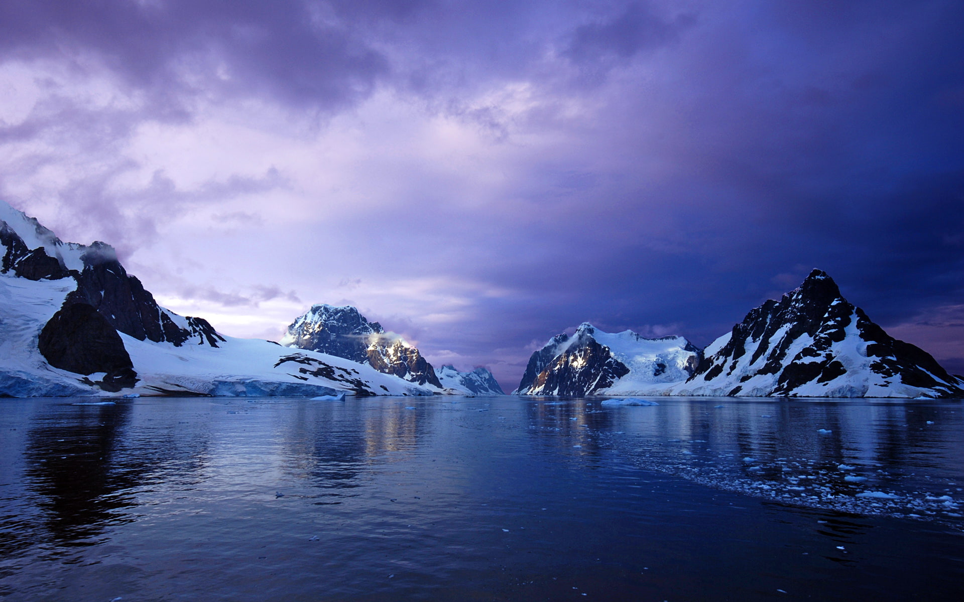 landscape, channel, lemaire, 1080P, purple, hd, antarctica, nature, HD Wallpaper
