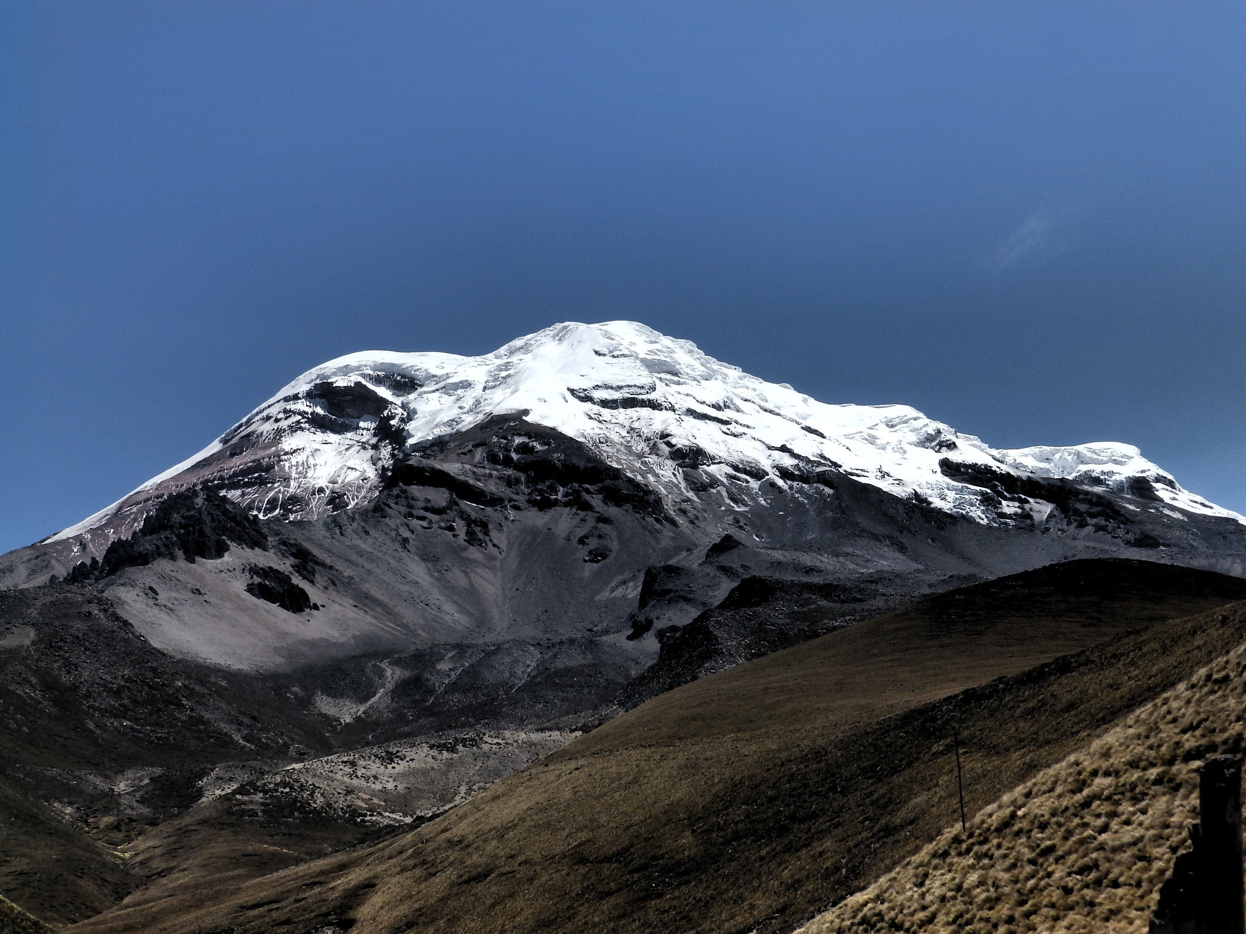 2K, top, environment, physical geography, mountain range, ecuador, tranquil scene, scenics - nature, landscapes, cold temperature, volcano, winter, outdoors, HD Wallpaper