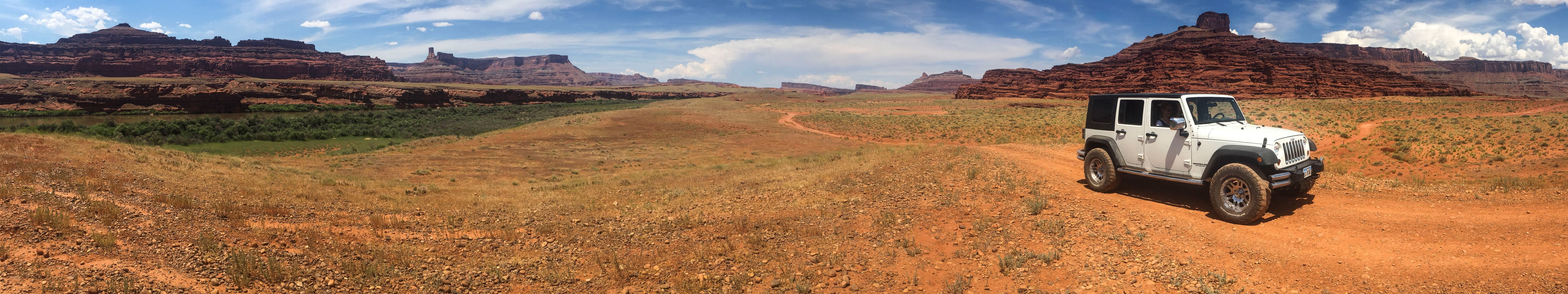 white, rural scene, dirt, grass, suv, sky, mountain, panoramic, travel, environment, motor vehicle, outdoors, land, road, nature, car, road trip, rocks, HD Wallpaper