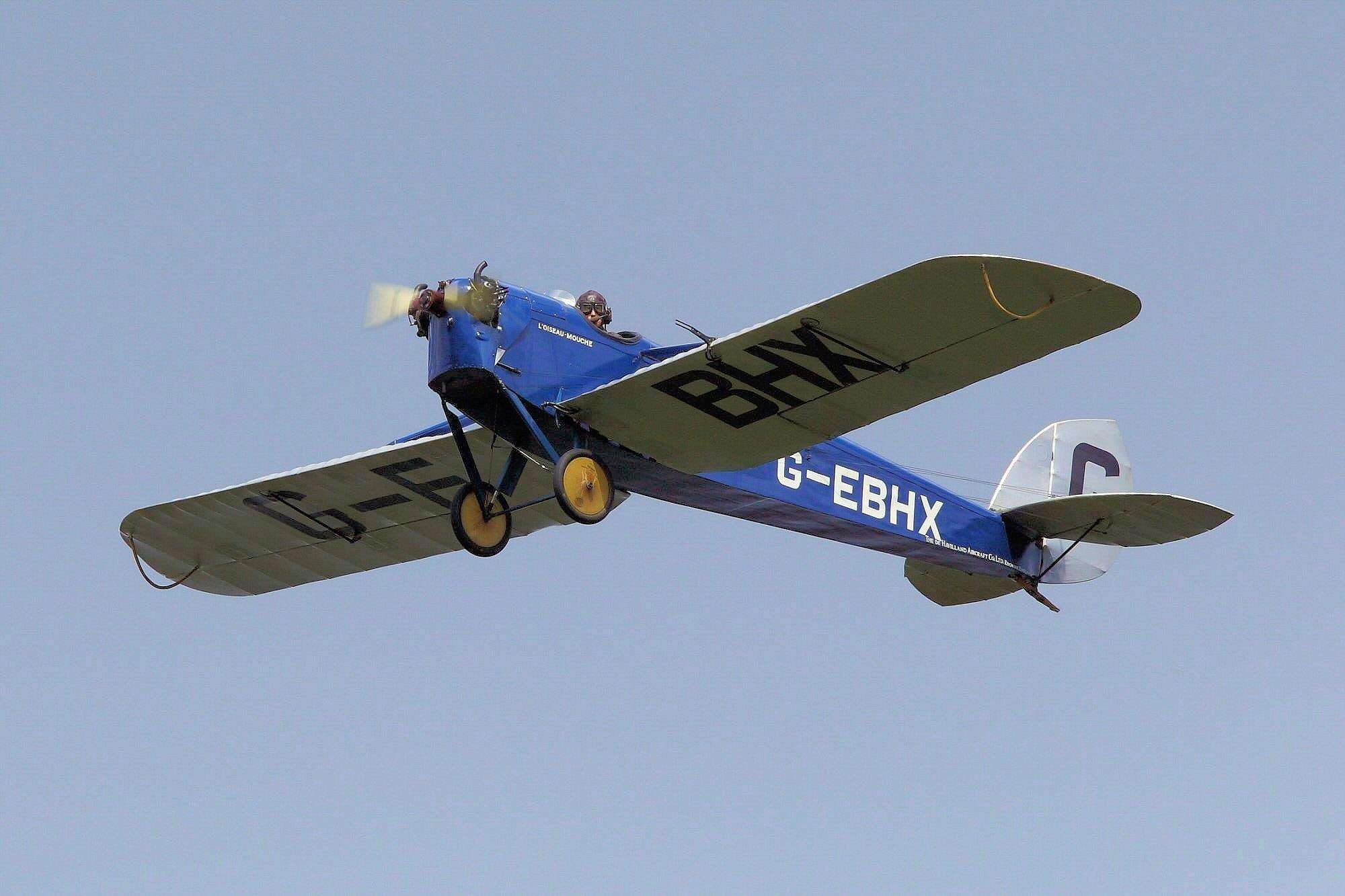 plane, bird, aircraft planes, 1080P, 1923, ebhx, humming, white, g, blue, havilland, HD Wallpaper