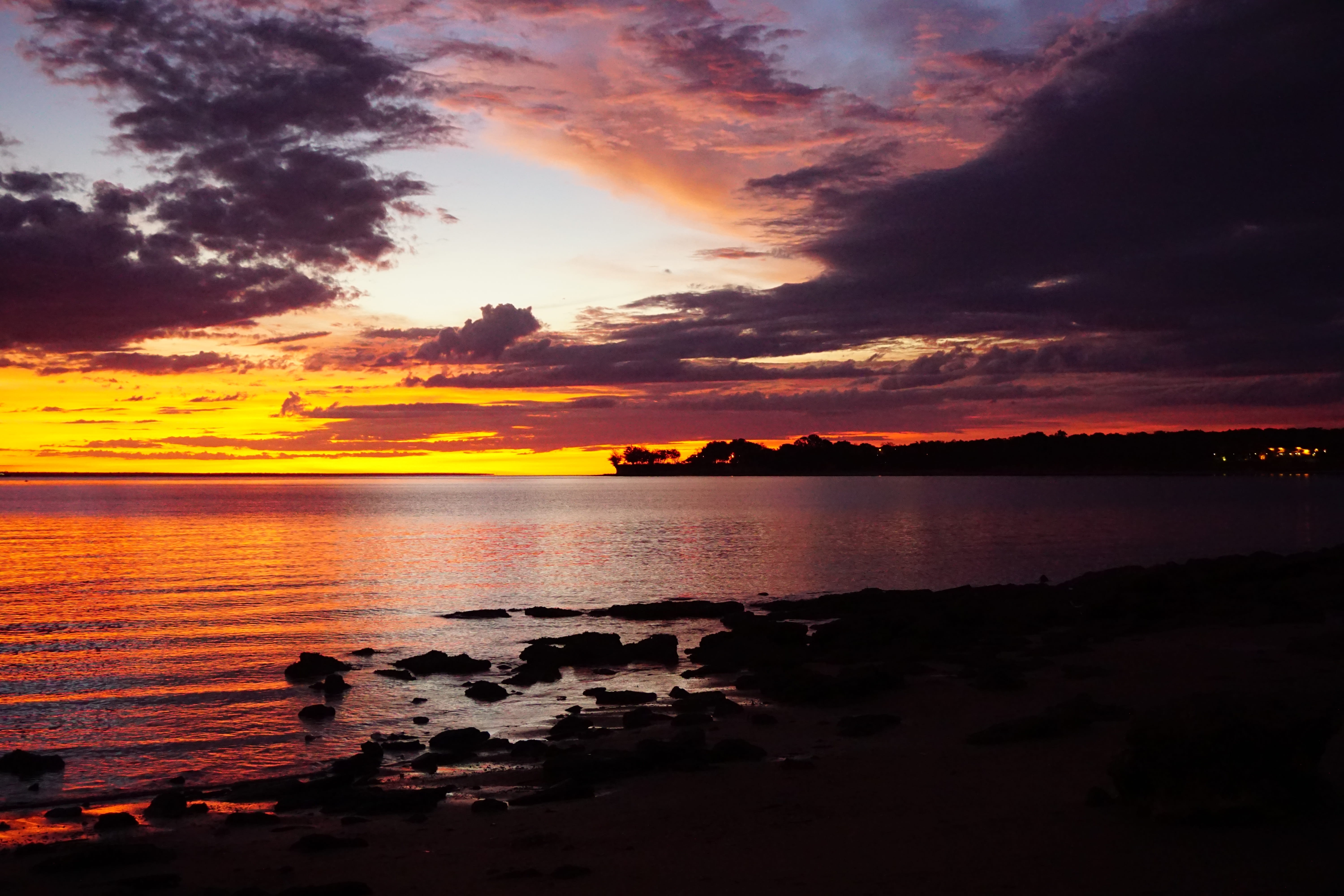 idyllic, sunset, reflection, beauty in nature, beach, scenics - nature, sea, dramatic sky, tranquil scene, tranquility, land, sky, australia, northern territory, HD Wallpaper