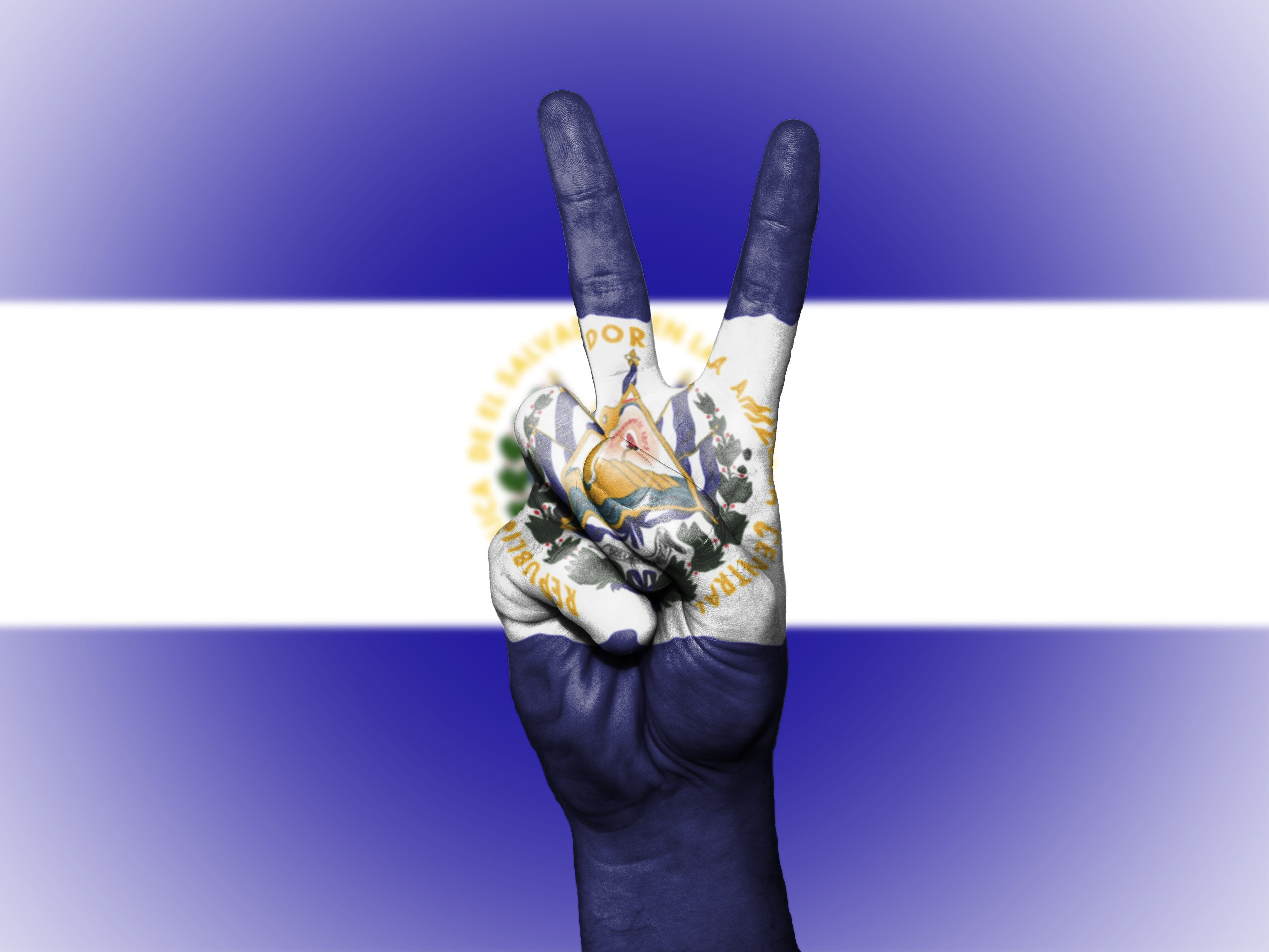 indoors, symbol, day, Nation, body part, obscured face, banner, El Salvador, holding, flag, ensign, human finger, colors, Hand, travel, one person, country, HD Wallpaper