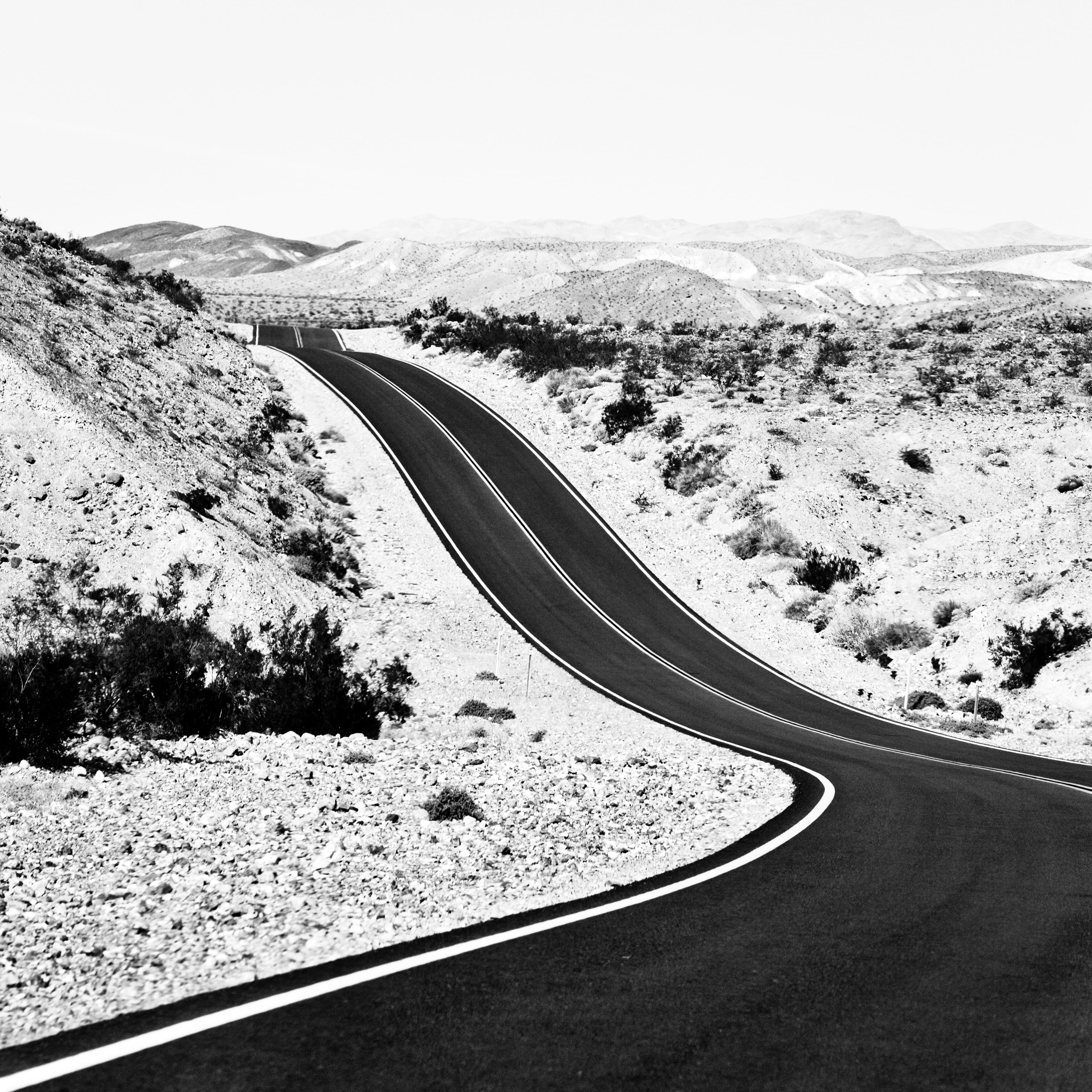 travel, black, desert, mountain, USA, United States of America, road, photography, transportation, highway, Google, Death Valley National Park, California, Phone HD Wallpaper