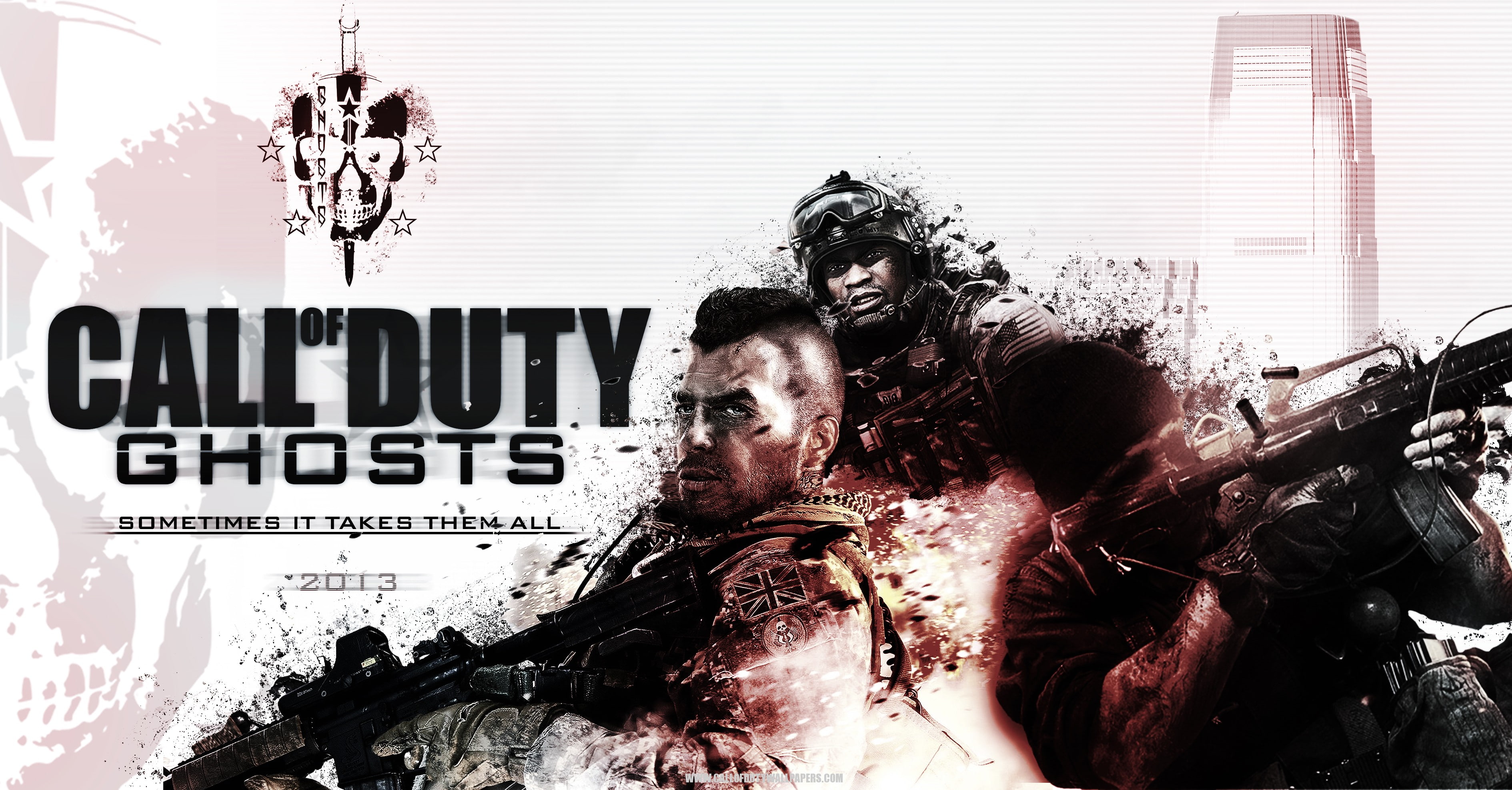 2013, game, call, duty, games, 2K, ghosts, HD Wallpaper