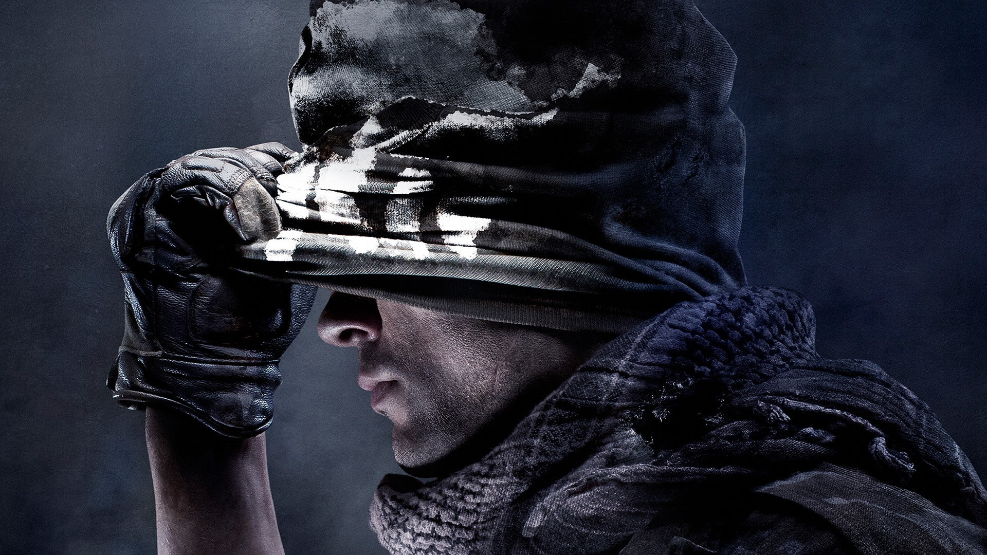 close-up, looking at camera, dark, hood - clothing, Call Of Duty: Ghosts, body part, call of duty, holding, men, mid adult, indoors, human face, aggression, HD Wallpaper