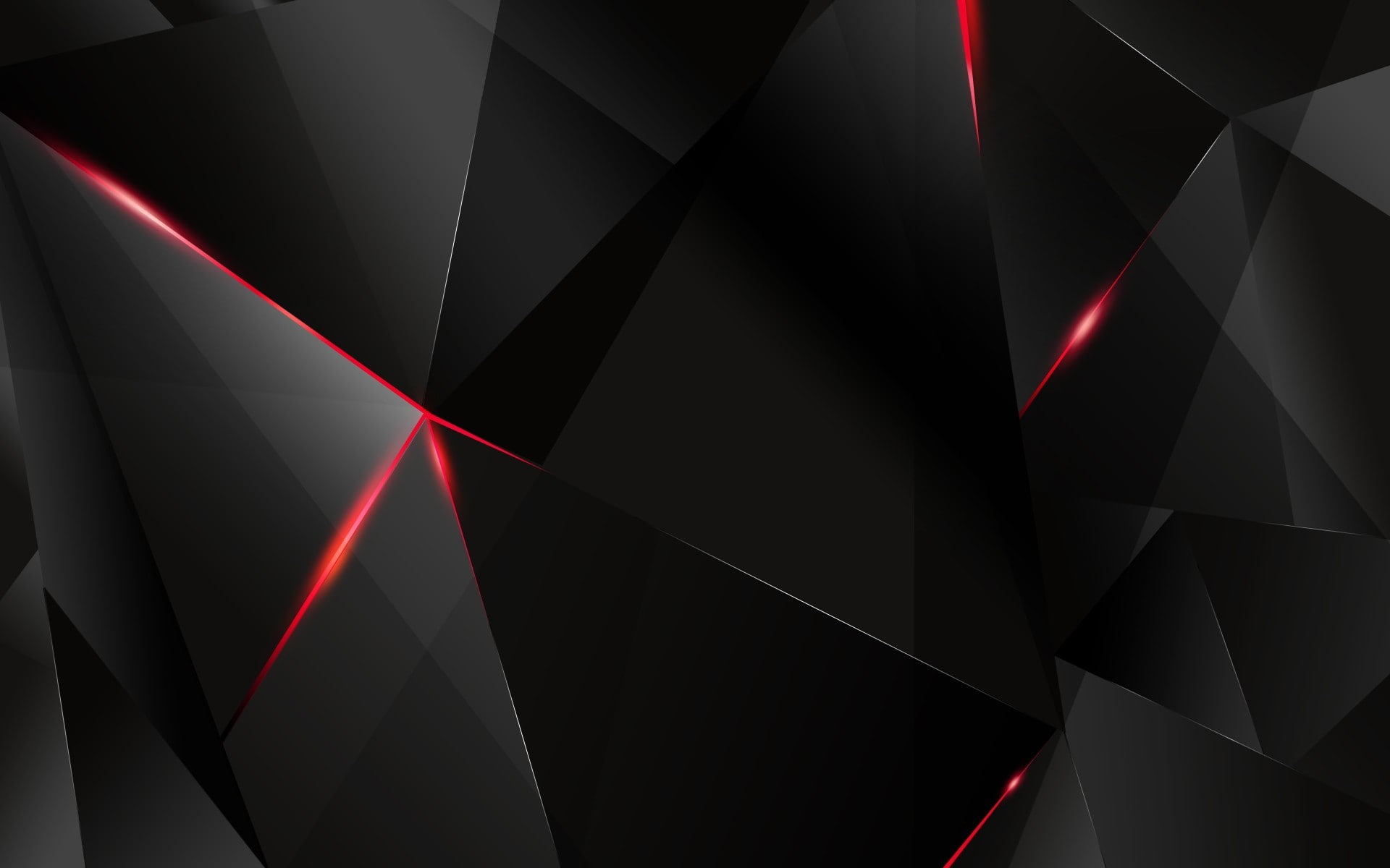 digital art, 1080P, abstract, red, low poly, HD Wallpaper