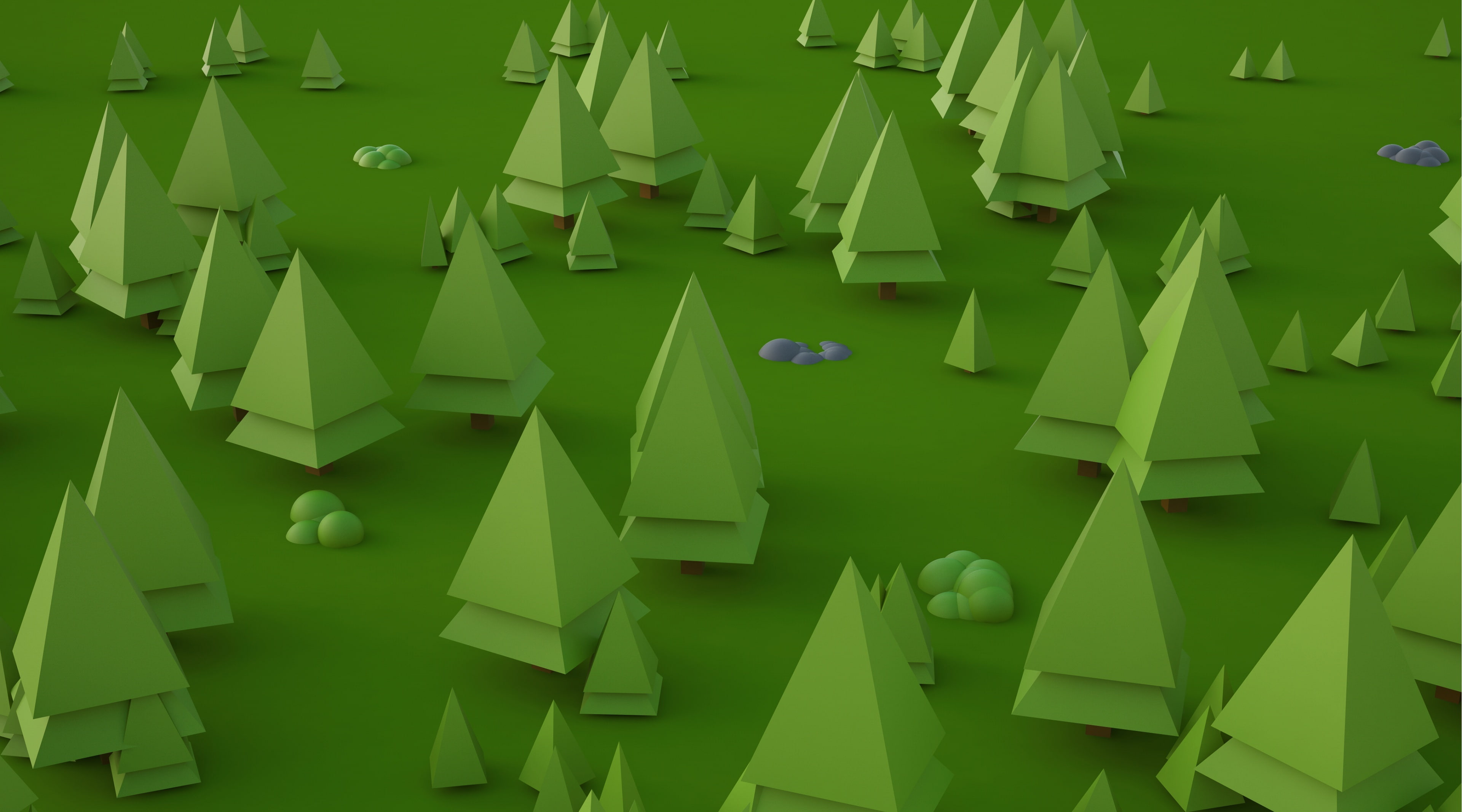 origami, built structure, minimal, close-up, 3D, trees, 4K, representation, no people, multi colored, studio, foresta, hanging, poly, abundance, large group of objects, HD Wallpaper