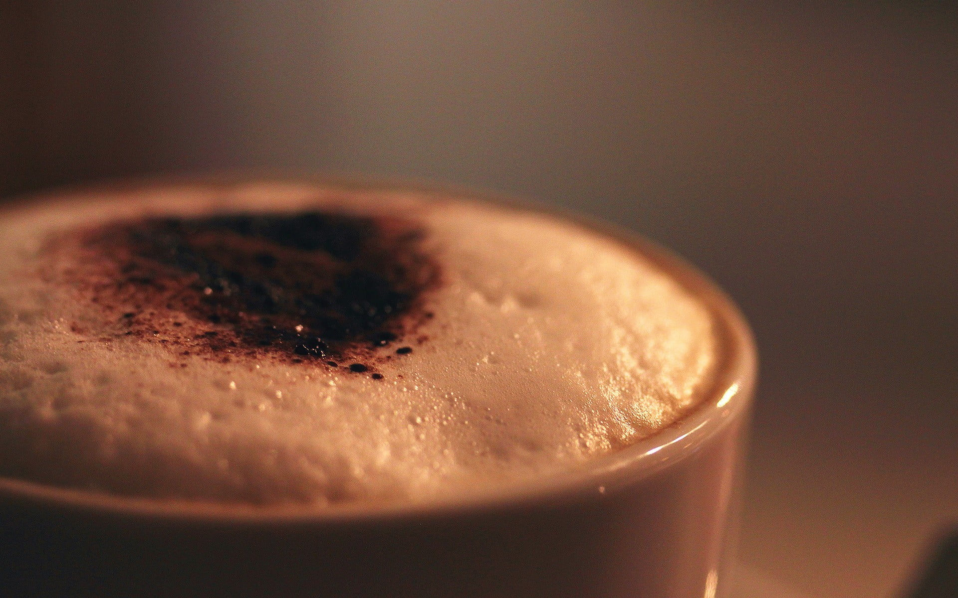 ceramic, cappuccino, white, 1080P, crockery, refreshment, cup, photography, mug, coffee - drink, glass, selective focus, latte, temptation, focus on foreground, HD Wallpaper