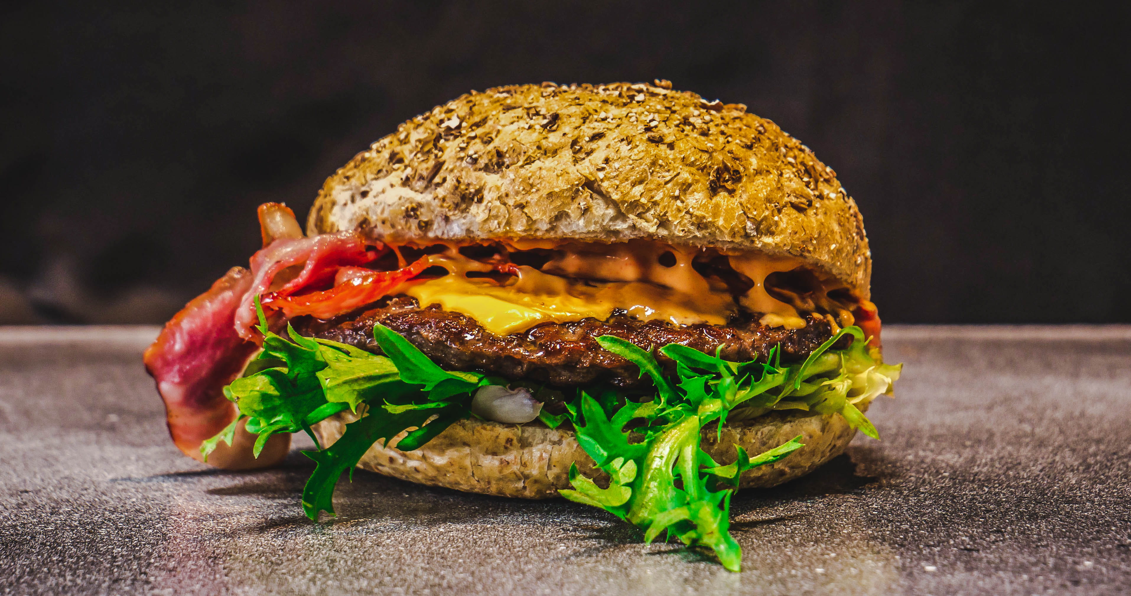grain, meat loaf, meal, invertebrate, fast food, plant, still life, seasoning, lettuce, freshness, bun, meat, clam, relish, no people, food, sesame, black background, HD Wallpaper
