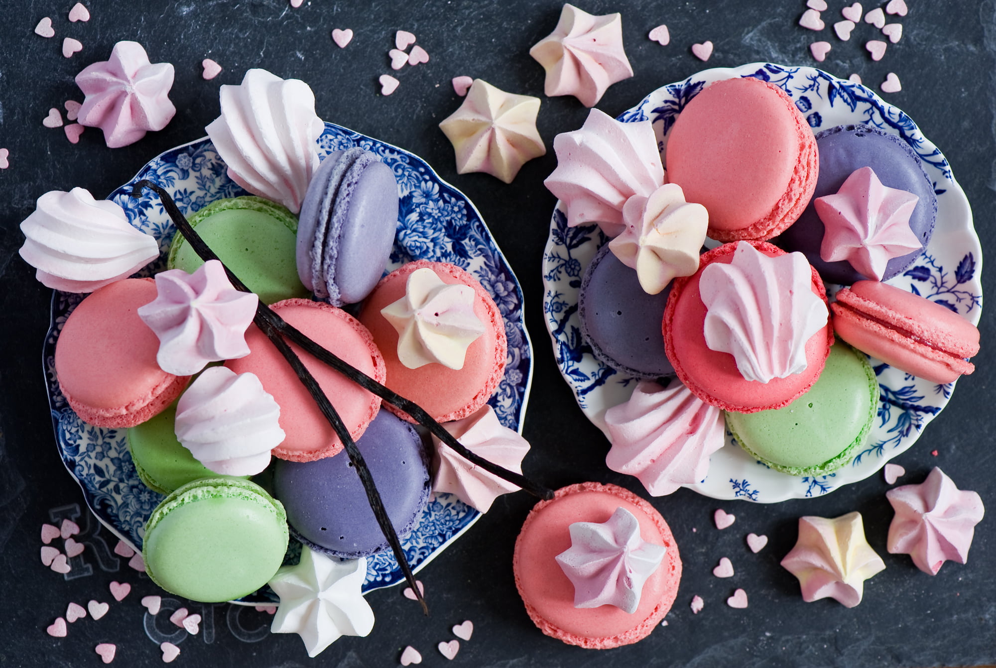 meringue, cake, color, food and drink, cuts, ready-to-eat, no people, macaron, indoors, freshness, Anna Verdina, cookies, macaroon, baked, floral pattern, HD Wallpaper