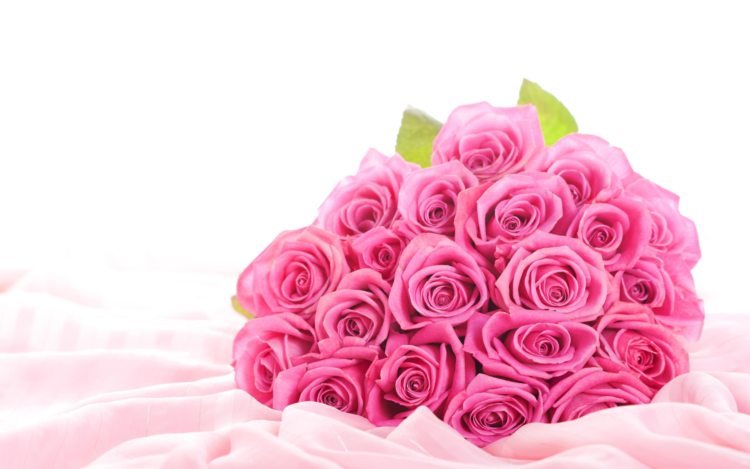 soft, 2K, roses, beautiful, lovely, leaves, tender touch, scent, flowers, nice, pink roses, gentle, bouquet, HD Wallpaper