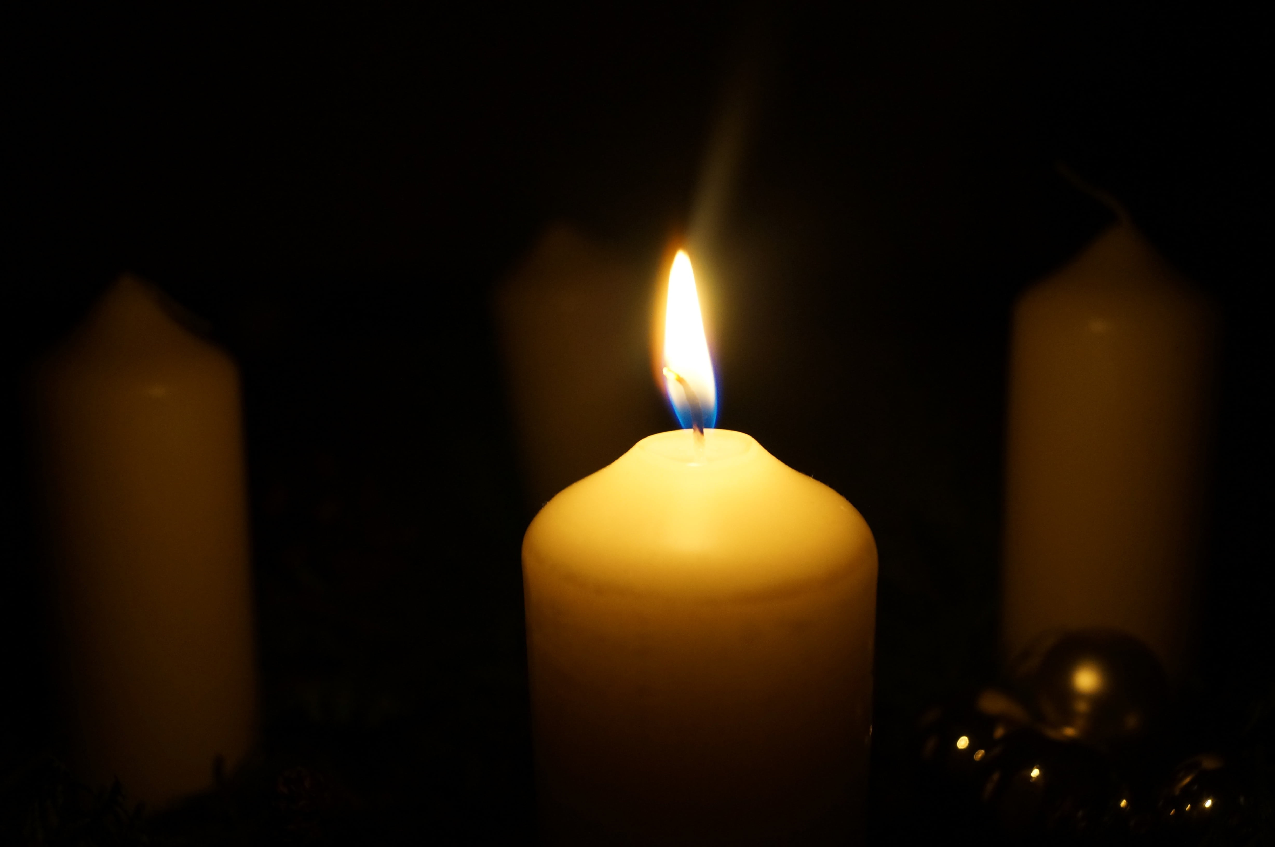 christmas, flame, selective focus, scented, celebration, nature, light, decoration, dark, advent, indoors, domestic room, one, lighted, luminosity, close-up, HD Wallpaper