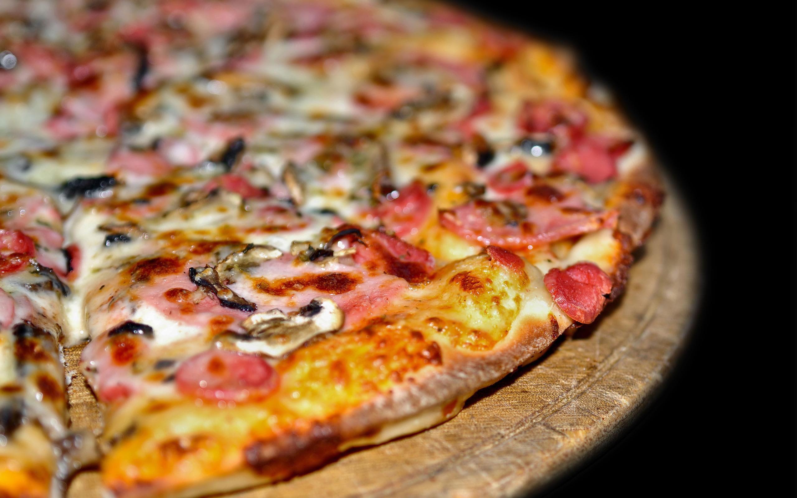 fruits, food, nice, 3d and abstract, pizza, 2K, ymmy, cool, HD Wallpaper