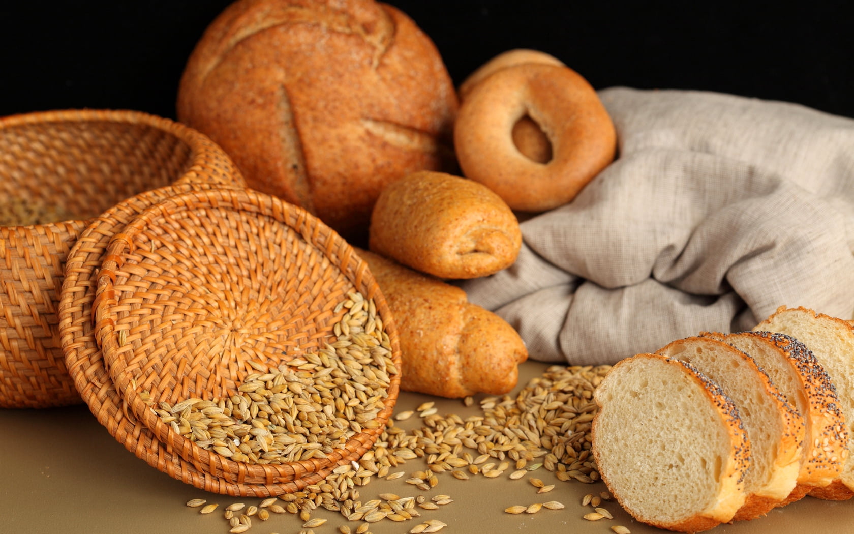 crop, pastries, pastry, healthy Eating, sesame, pastry Dough, meal, abundance, seed, bun, gourmet, food And Drink, muffins, still life, choice, wicker, HD Wallpaper