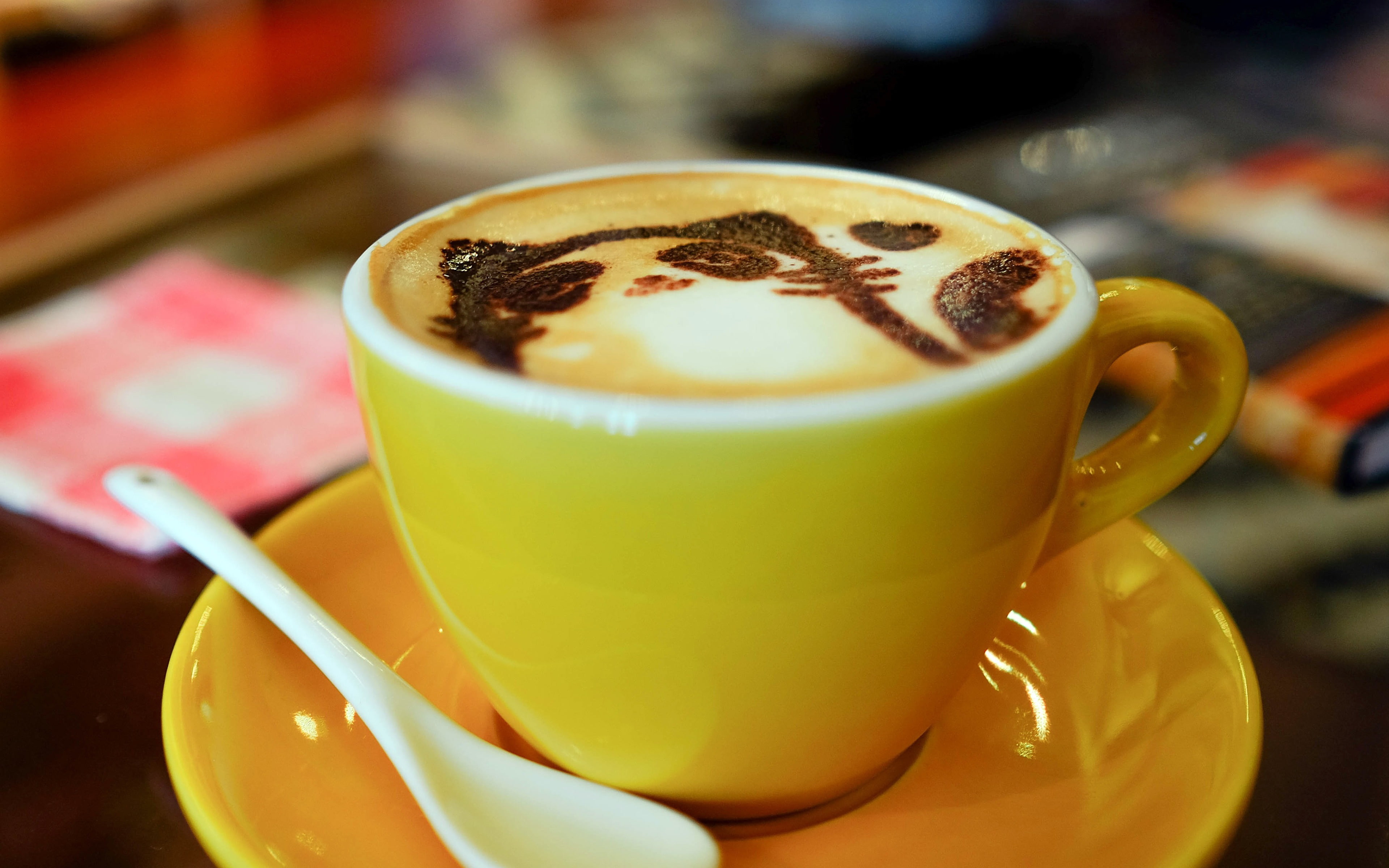 still life, cup, cat, saucer, cafe, freshness, refreshment, tea cup, focus on foreground, teaspoon, cappuccino, coffee cup, no people, crockery, spoon, HD Wallpaper