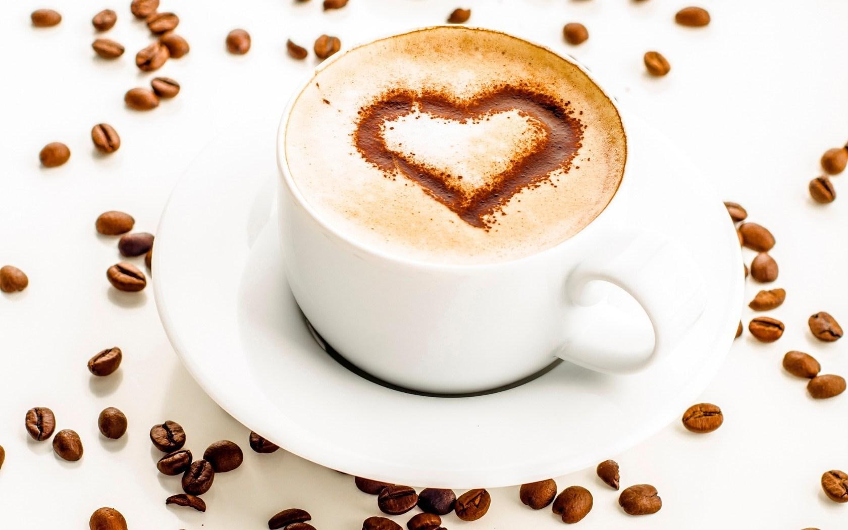 heart, cappuccino, 720P, cup, coffee, HD Wallpaper