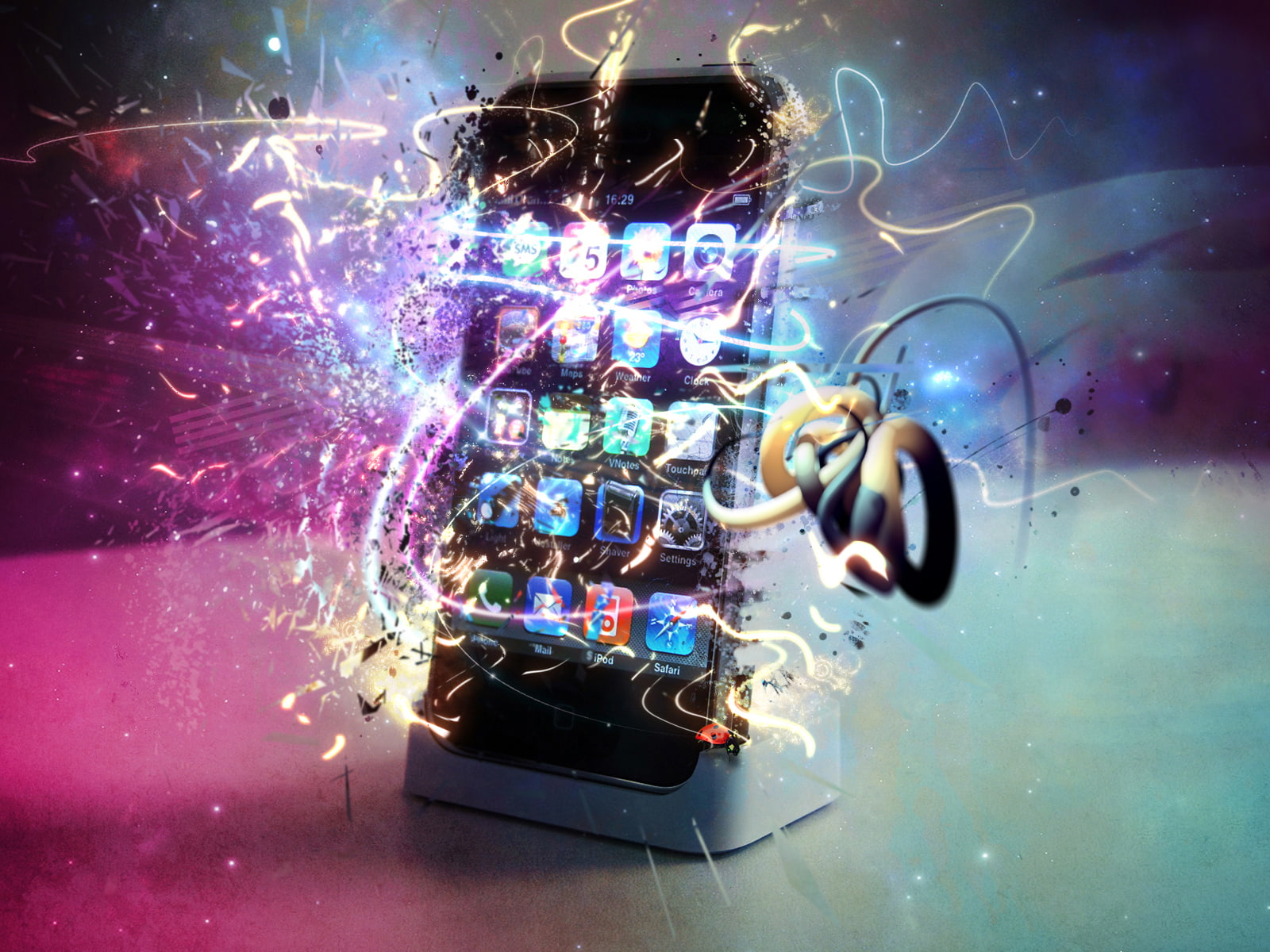 3d and abstract, 720P, iphone, toasted, HD Wallpaper