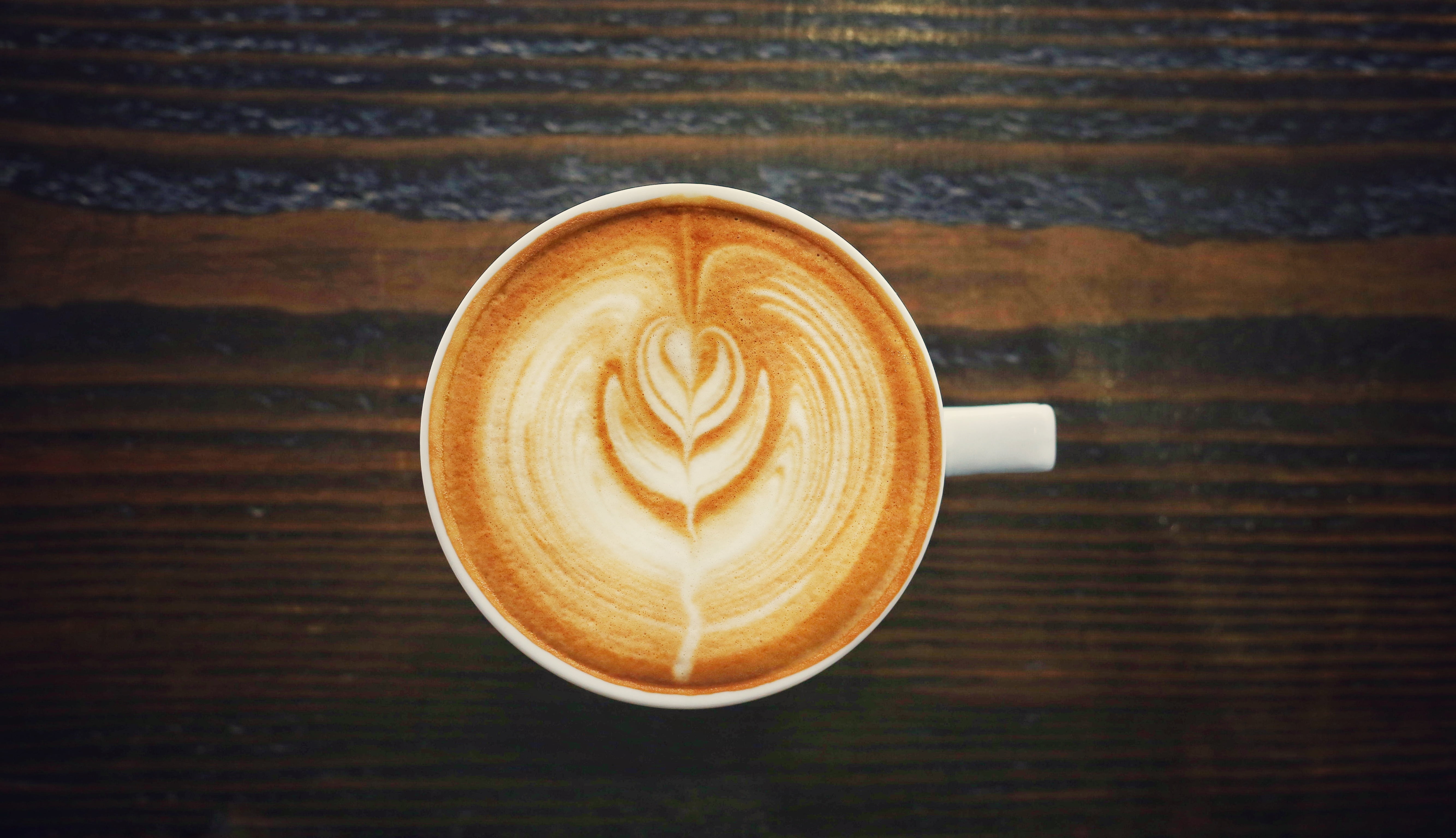 5K, froth art, food and drink, indoors, cappuccino, drink, food, cup, white, non-alcoholic beverage, espresso, table, refreshment, coffee - drink, art, HD Wallpaper