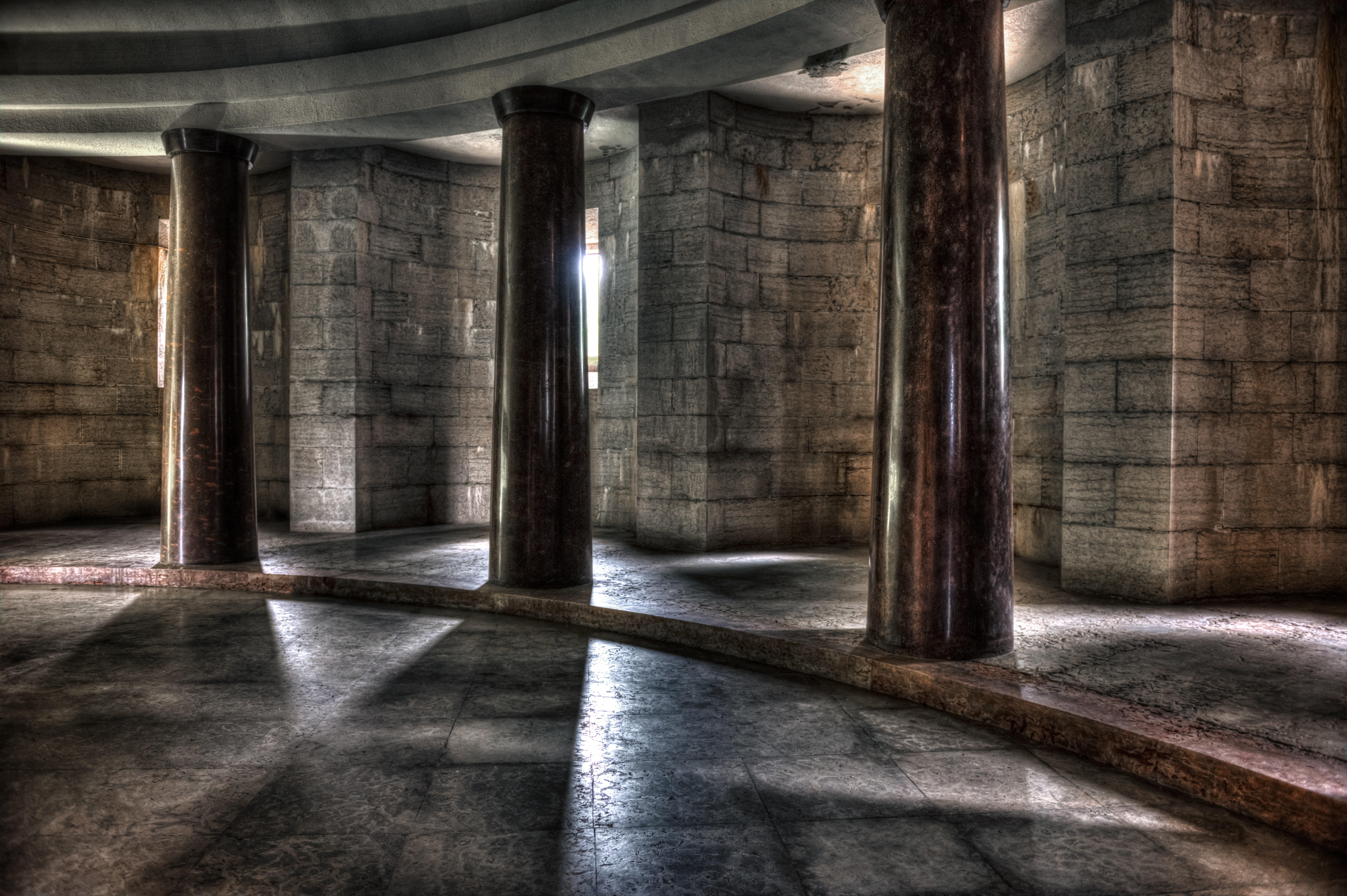 wall, indoors, ceiling, empty, wall - building feature, flooring, subway, marble, concrete, monuments, corridor, in a row, absence, columns, front, no people, HD Wallpaper