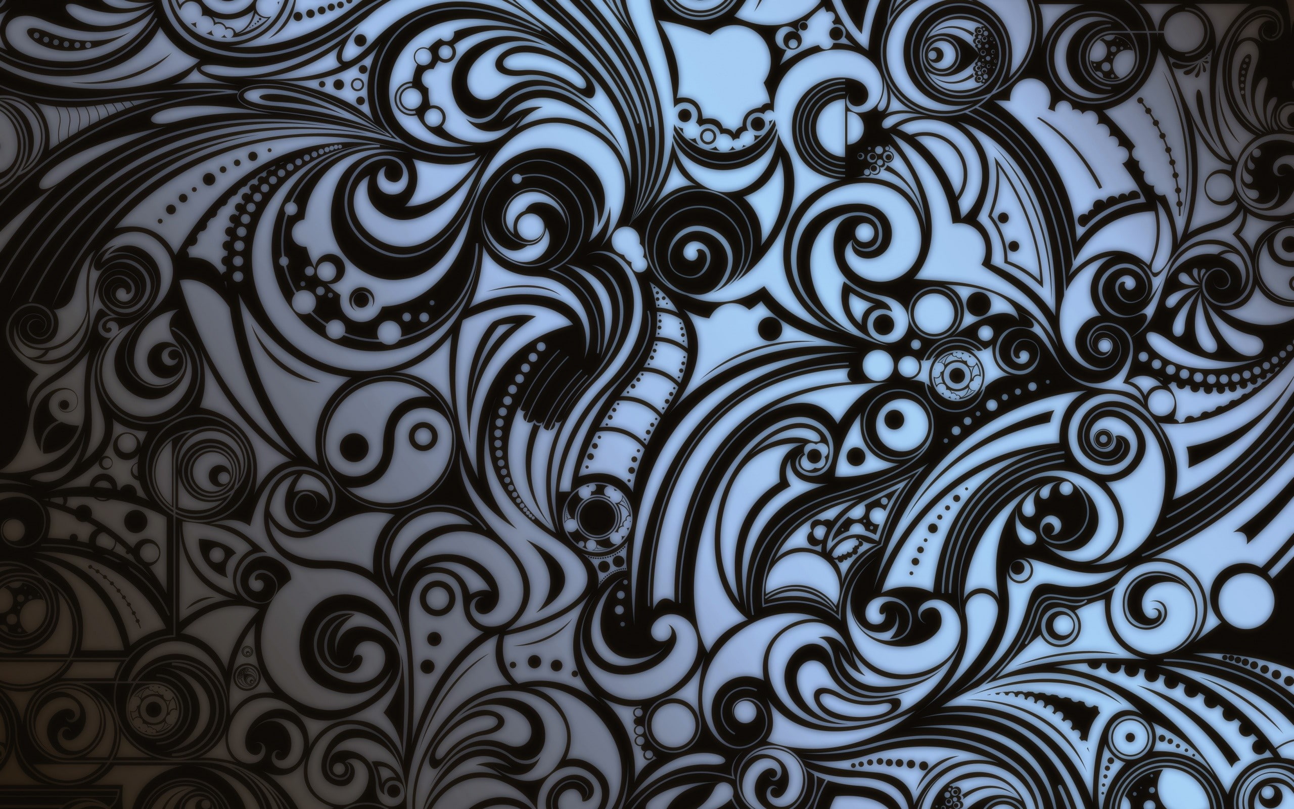backgrounds, close-up, abstract, ornate, Vector, elegance, no people, 2K, blue, Picture, luxury, pattern, design, creativity, classical style, art and craft, HD Wallpaper