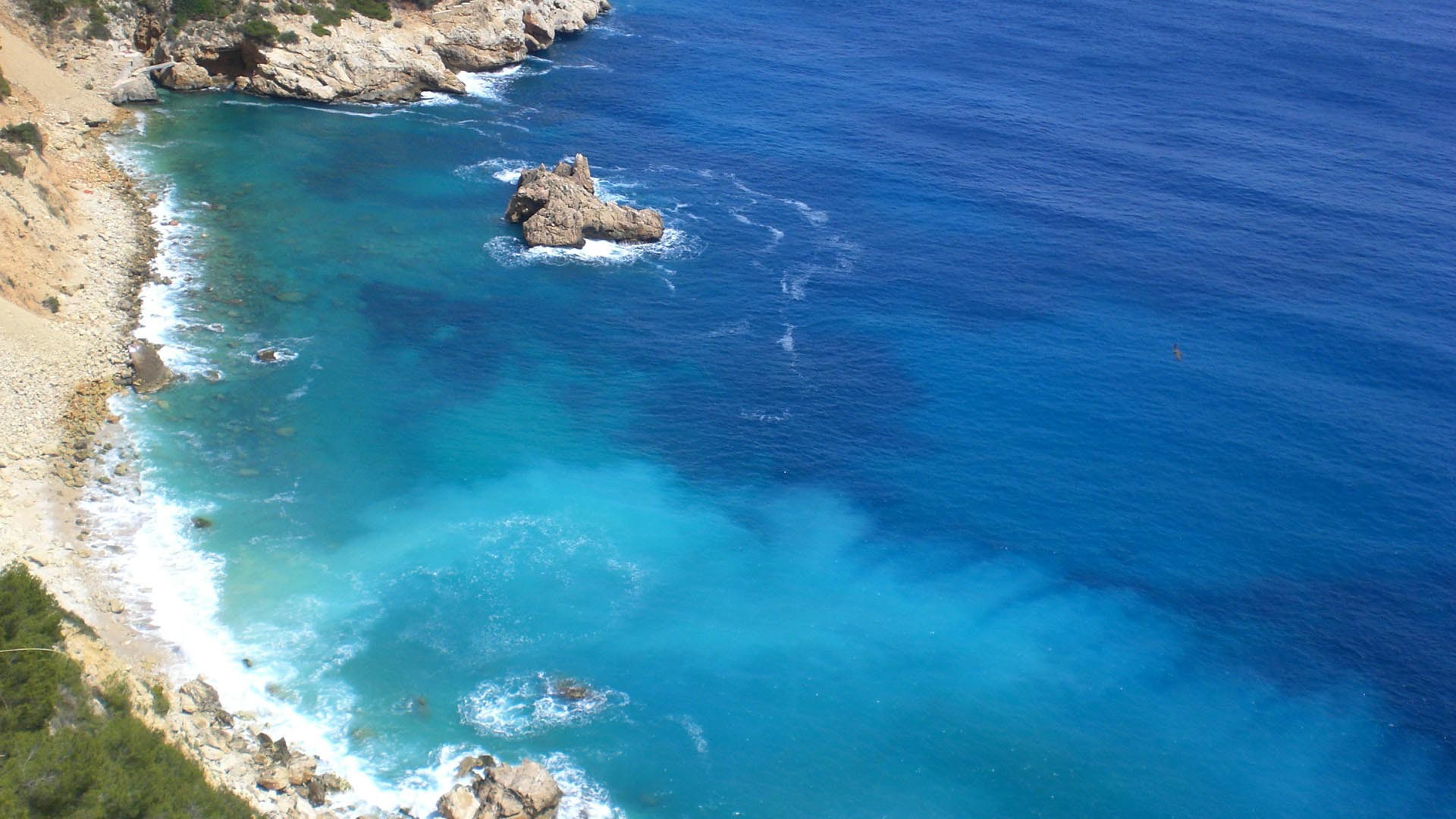 sea, 1080P, mediterranean sea, hd, mediterranean, HD Wallpaper