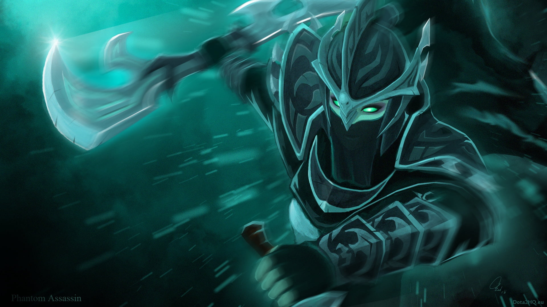science, blue, night, fantasy, swimming, sea life, backgrounds, evil, dota 2, futuristic, dark, spooky, animal wildlife, close-up, phantom assassin, fear, HD Wallpaper