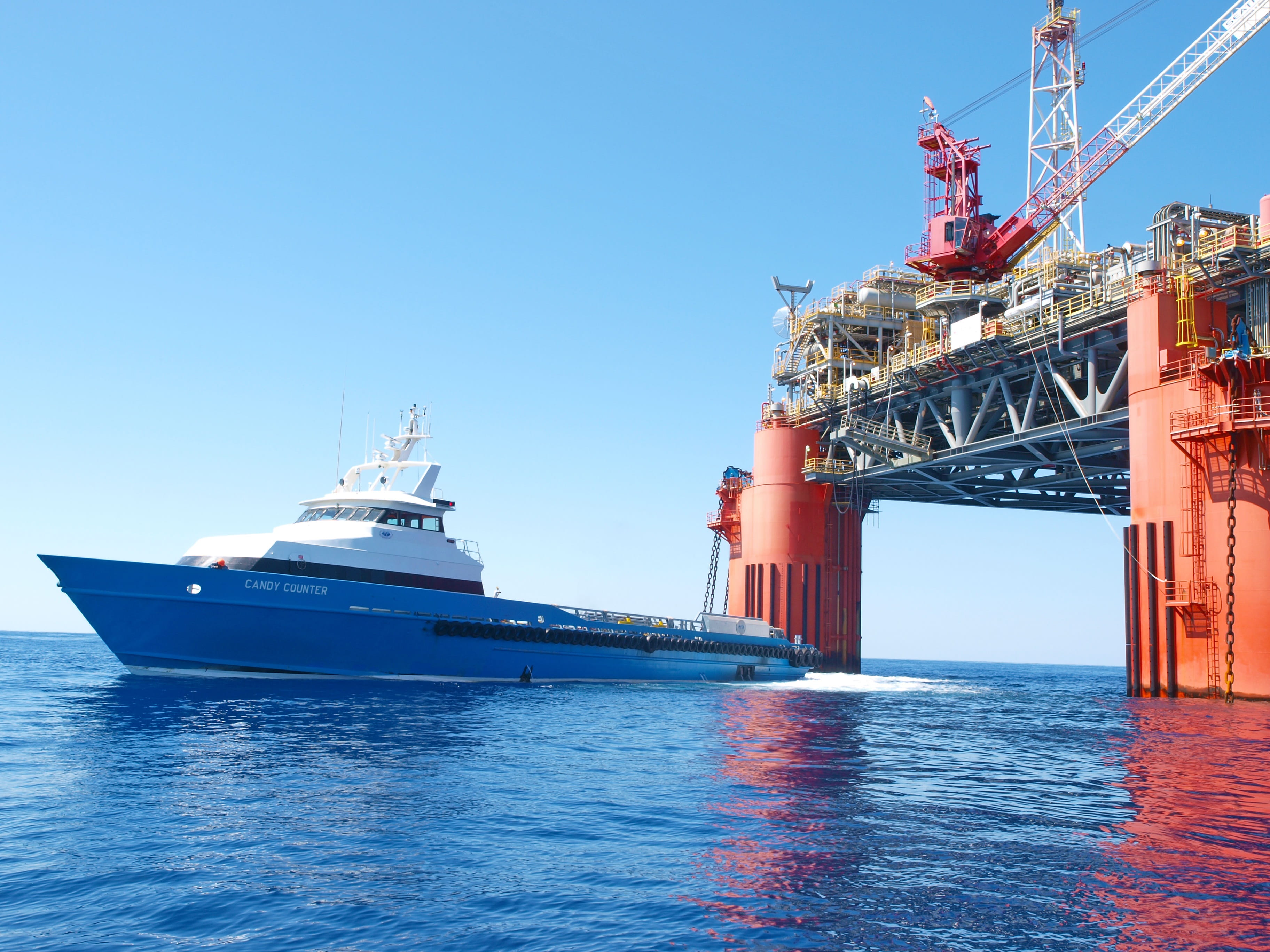 nature, gabriel raggio, architecture, boat, gulf of mexico, port, sea, oil, transportation, gulf, oil well, platform, supply boat, sky, built structure, HD Wallpaper