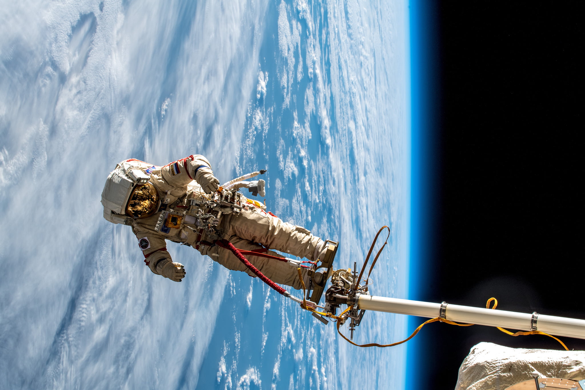 1080P, ISS, space, Alexander Gerst, atmosphere, clouds, planet, Earth, photography, astronaut, HD Wallpaper