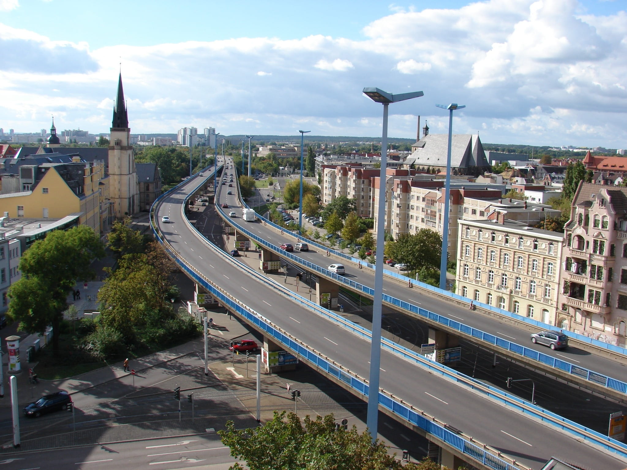 building, outdoors, motor vehicle, travel, cloud - sky, bridge - man made structure, architecture, sky, built structure, no people, street, 1080P, day, HD Wallpaper