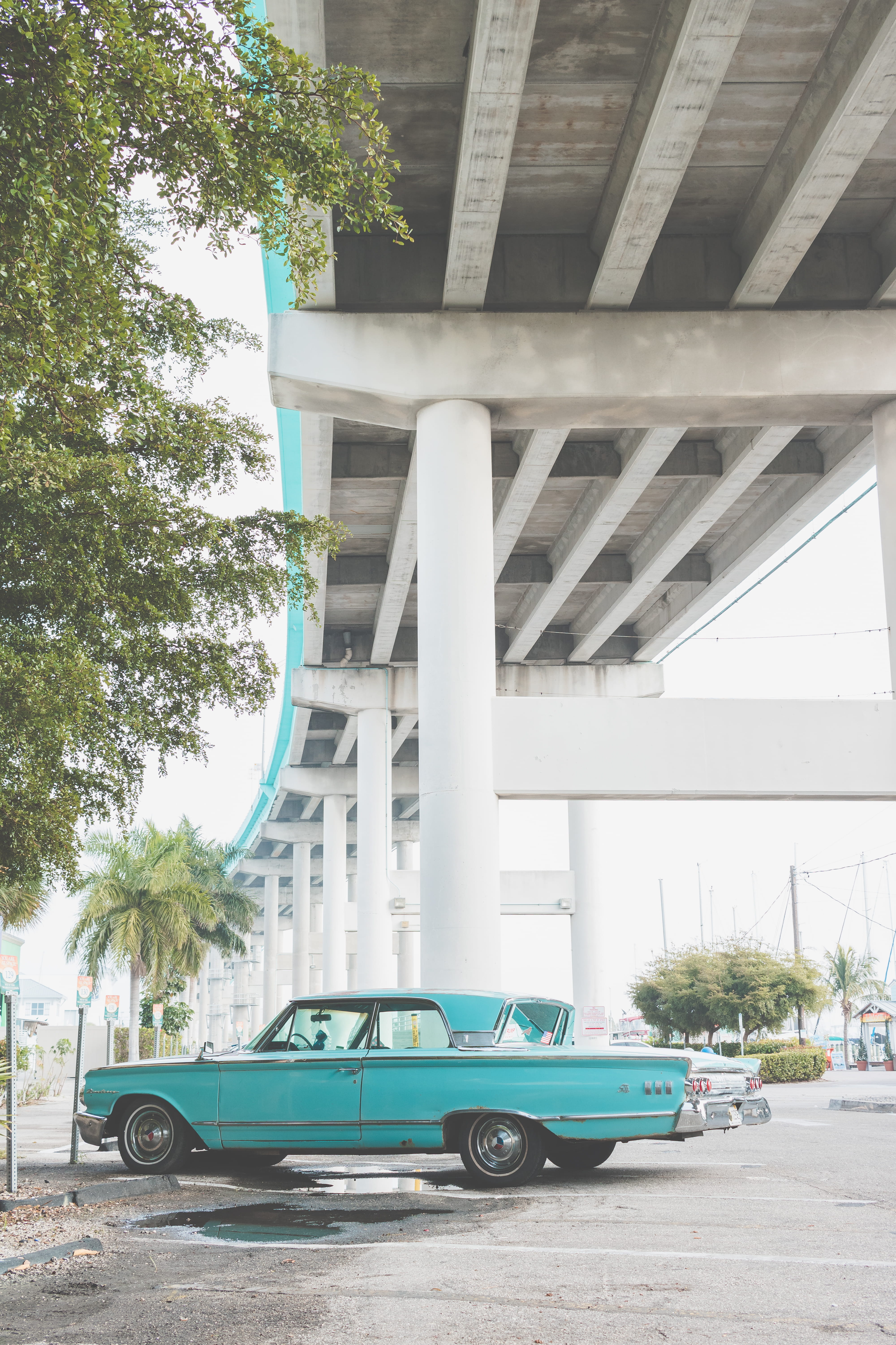 near, 5K, built structure, connection, city, coupe, classic, parked, parking, street, mode of transportation, car, transportation, day, tree, sunlight, Phone HD Wallpaper