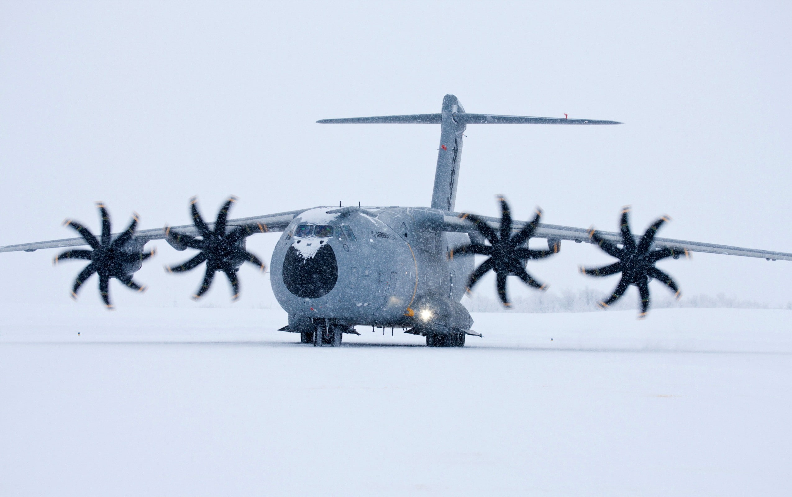 aircraft, Airbus A400M Atlas, Military Aircraft, snow, 1080P, HD Wallpaper
