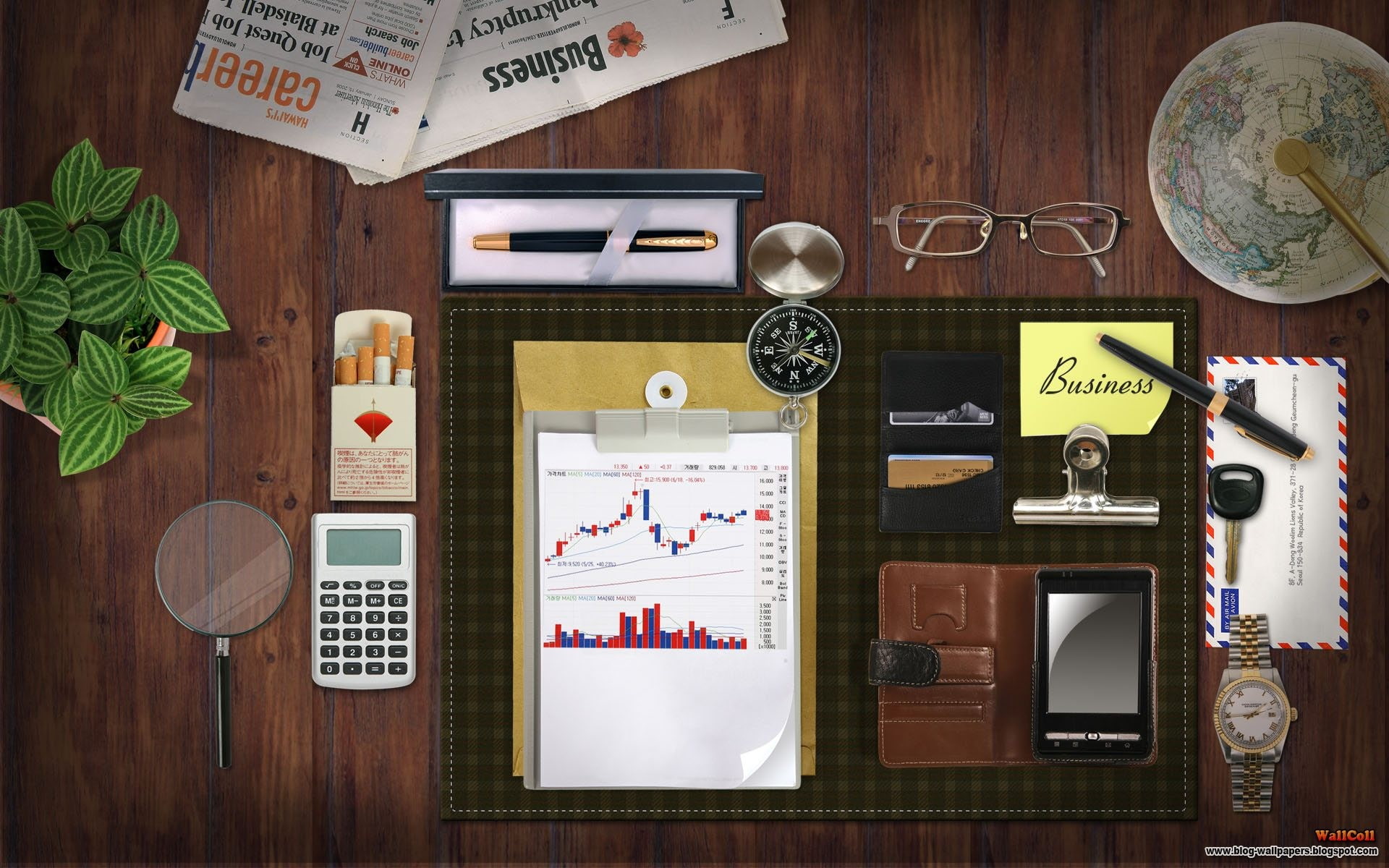 compass, desk, glasses, 1080P, watch, HD Wallpaper