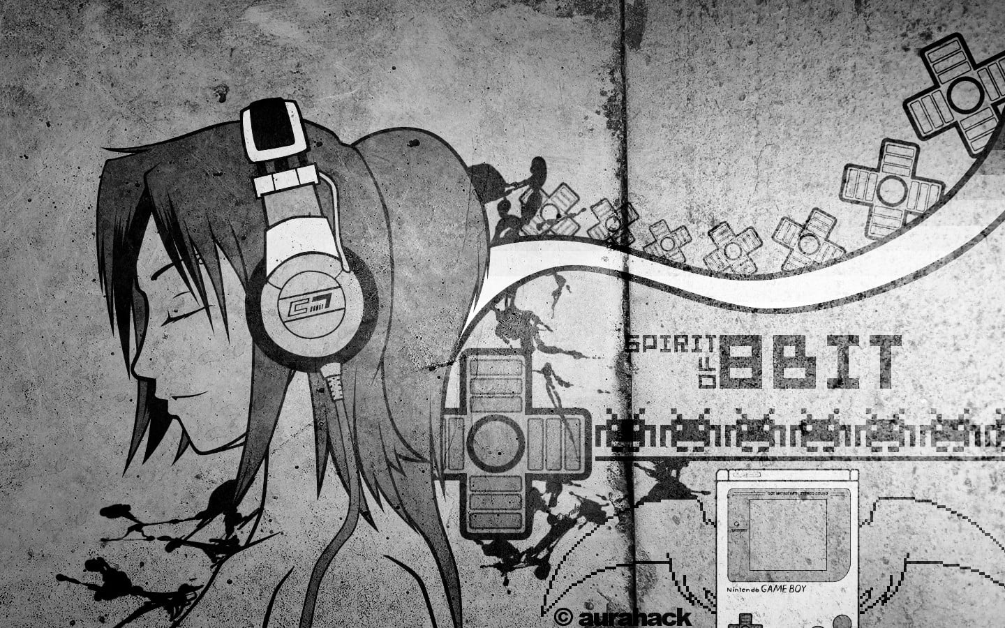 pattern, communication, close-up, wall - building feature, western script, video games, closed eyes, no people, monochrome, textured, 720P, text, Nintendo, HD Wallpaper