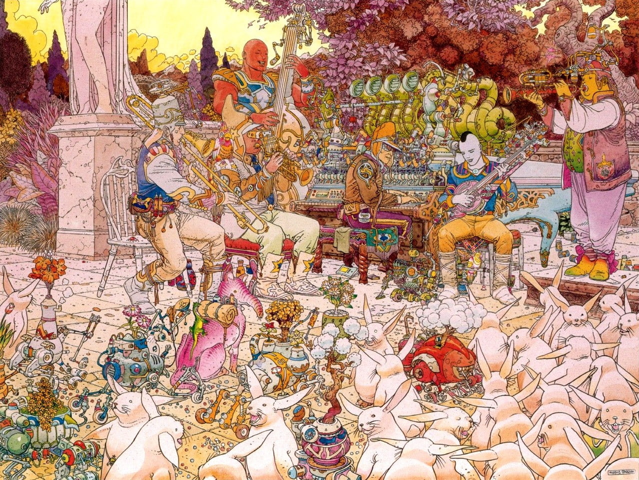 craft, representation, spirituality, creativity, outdoors, 480P, female likeness, multi colored, male likeness, no people, Mœbius, human representation, HD Wallpaper