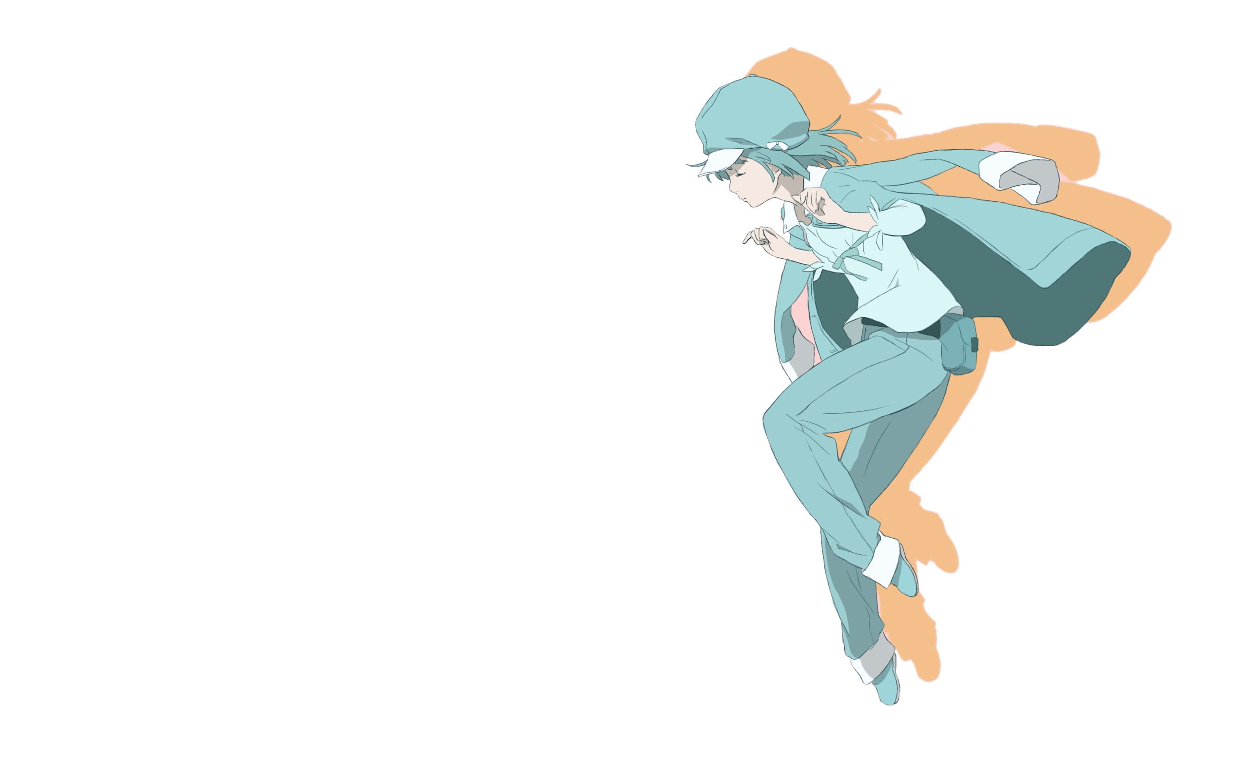 nature, standing, anime girls, studio shot, casual clothing, Monogatari Series, creativity, copy space, emotion, white background, lifestyles, real people, HD Wallpaper