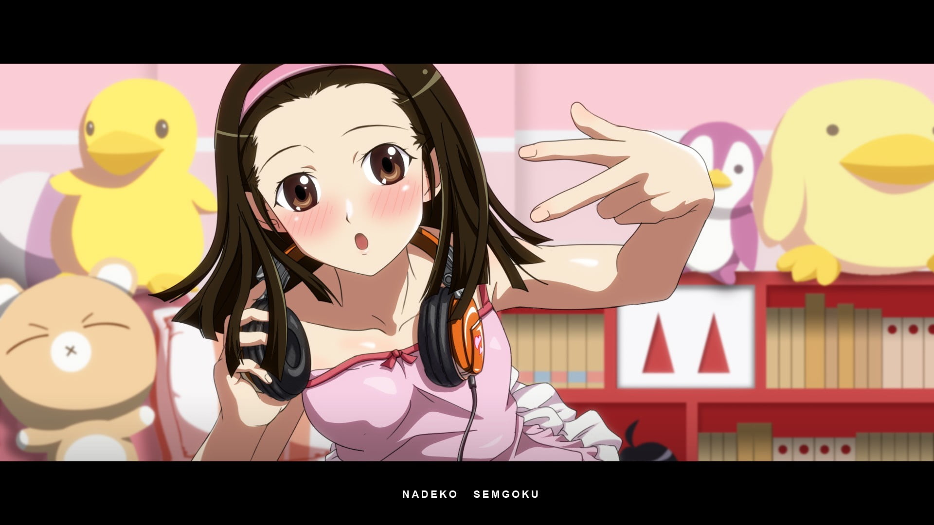 music, headphones, celebration, creativity, human representation, blushing, mammal, arts culture and entertainment, Monogatari Series, toy, nightlife, communication, HD Wallpaper