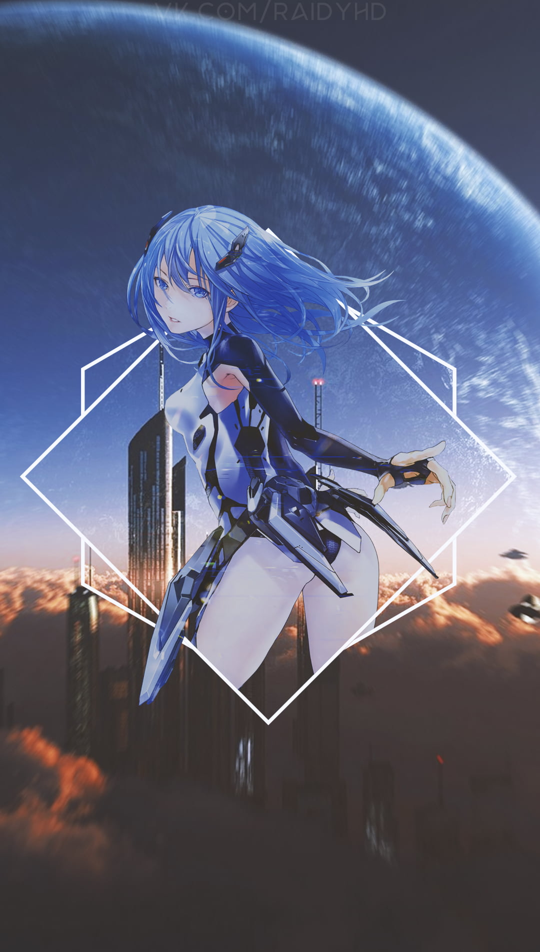 720P, Beatless, Lacia, picture-in-picture, anime girls, anime, Phone HD Wallpaper