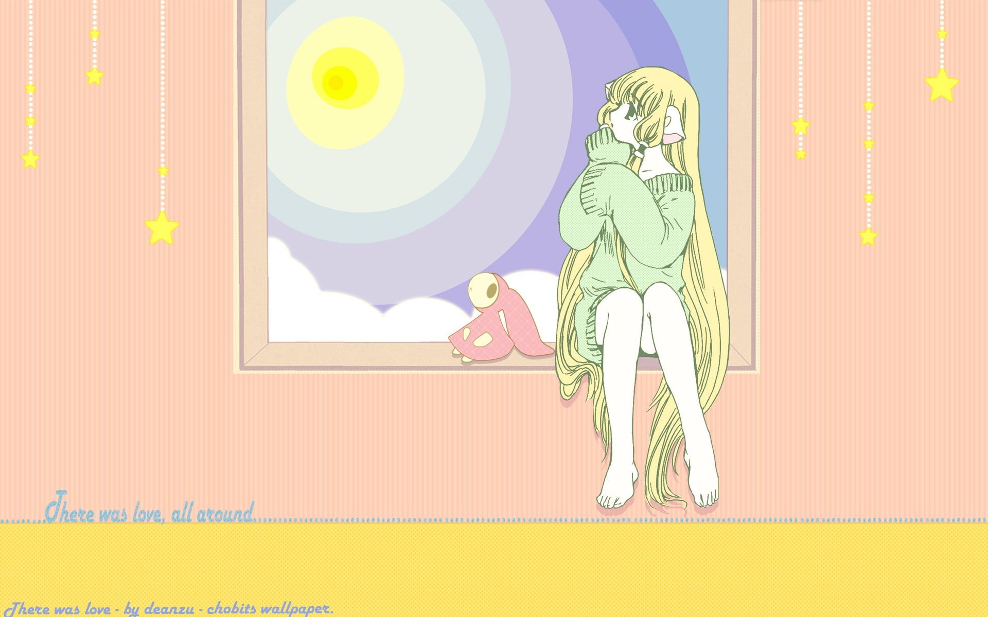 Chii, 1080P, craft, nature, standing, mural, full length, creativity, men, cartoon, anime girls, art and craft, adult, one person, multi colored, representation, HD Wallpaper