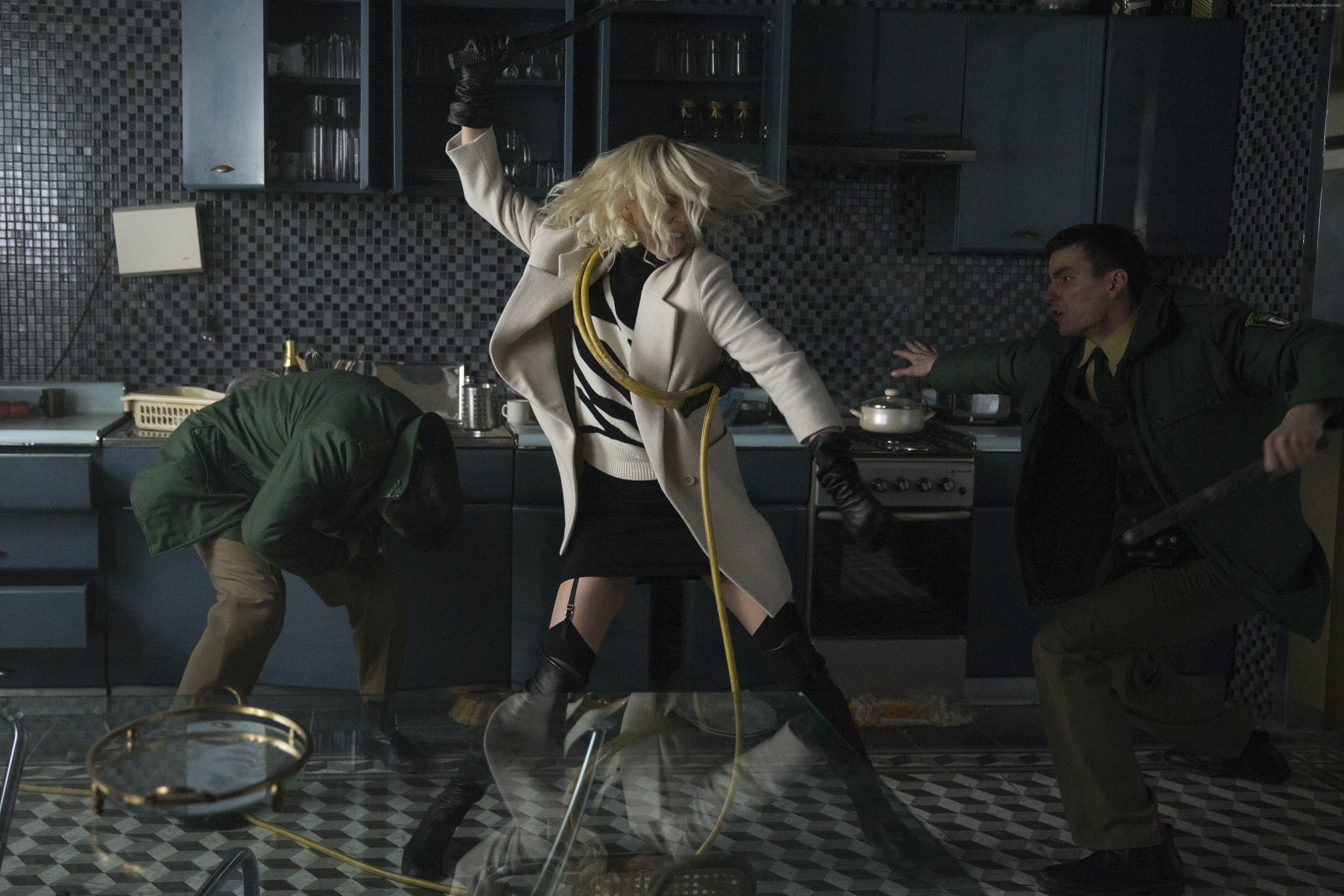 4K, 4k, Charlize Theron, Atomic Blonde, HD Wallpaper