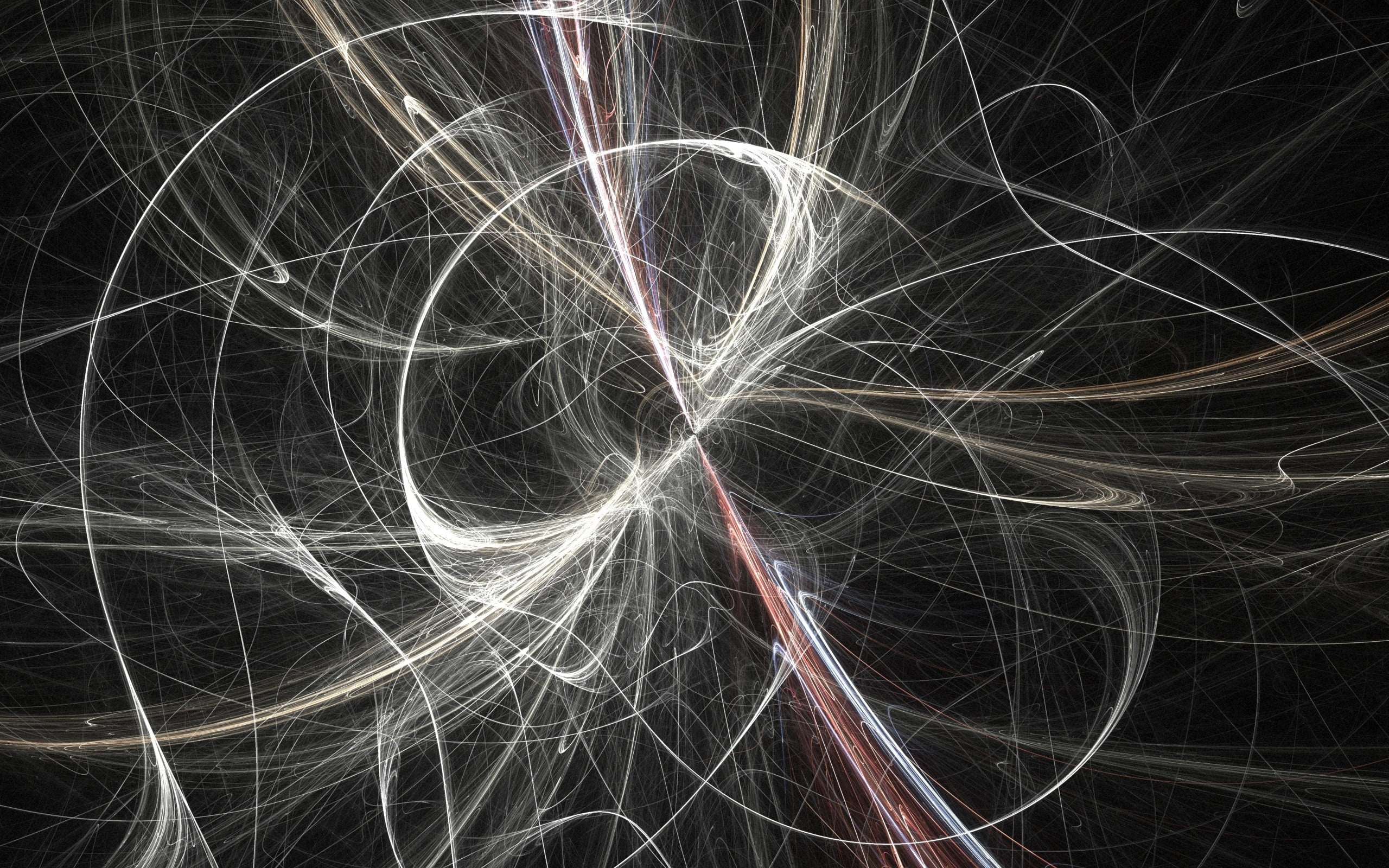 bright, scribble, digitally Generated Image, design, night, rays, creativity, complexity, colors, multi Colored, black Color, spiral, pattern, glowing, HD Wallpaper