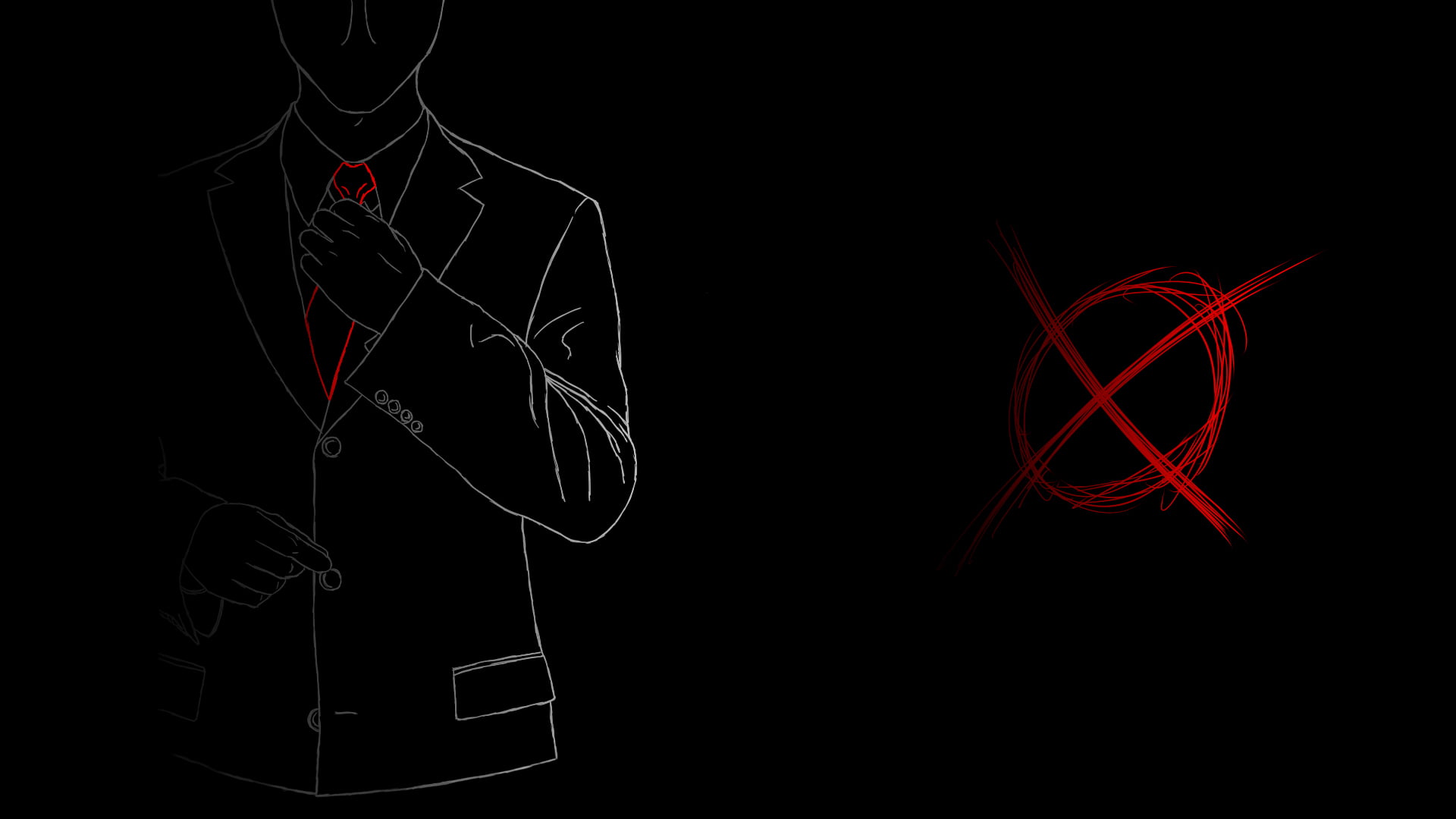 craft, night, indoors, creativity, 1080P, illustration, black background, ribbon, suit, representation, illuminated, no people, abstract, horror stories, HD Wallpaper